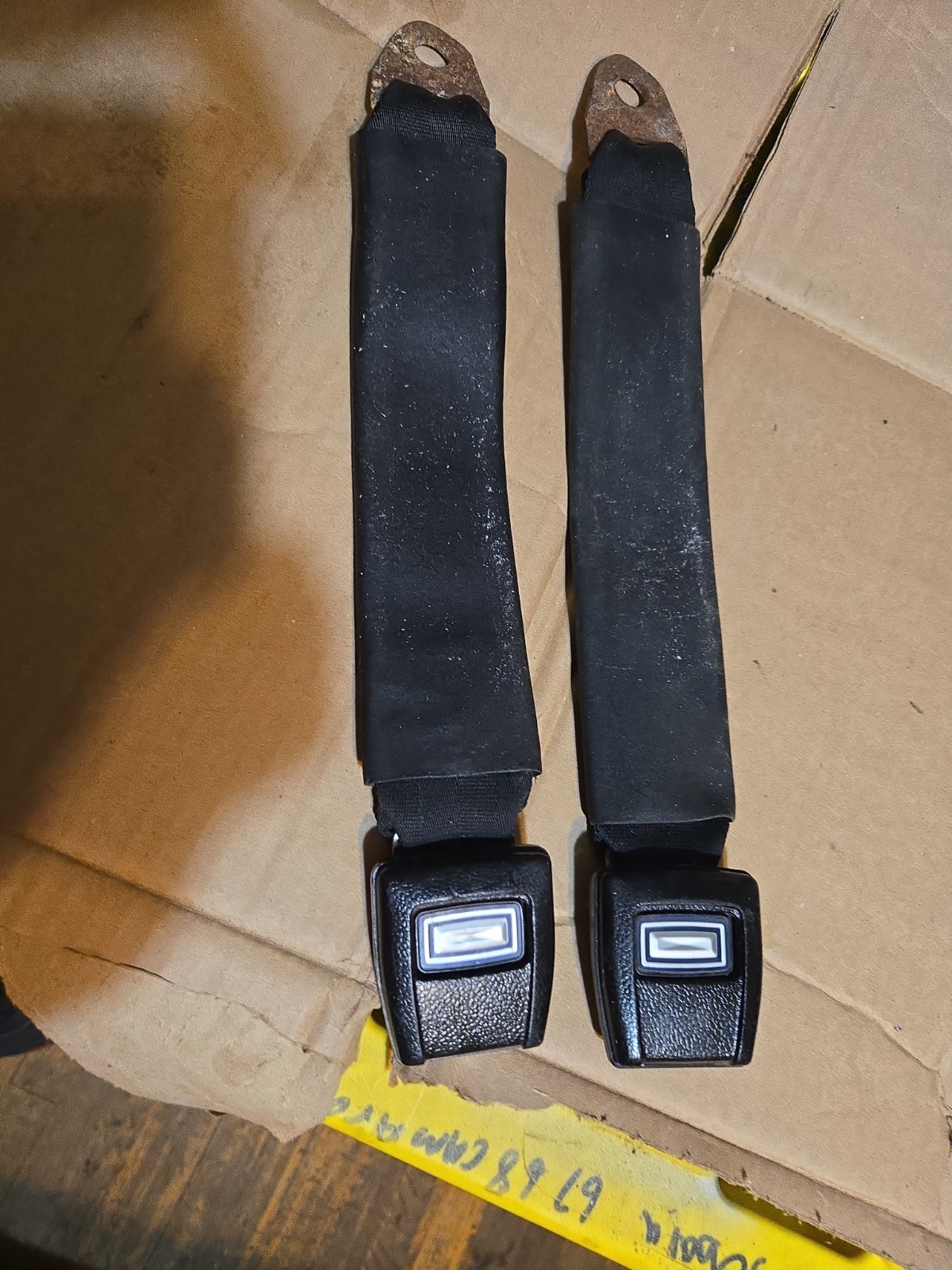 Mopar Chrysler Seat Belts Duster Dart Demon 1970-74 Oem Black 71 72 A B-body Mopar Chrysler Seat Belts Duster Dart Demon 1970-74 Oem Black 71 72 A B-body