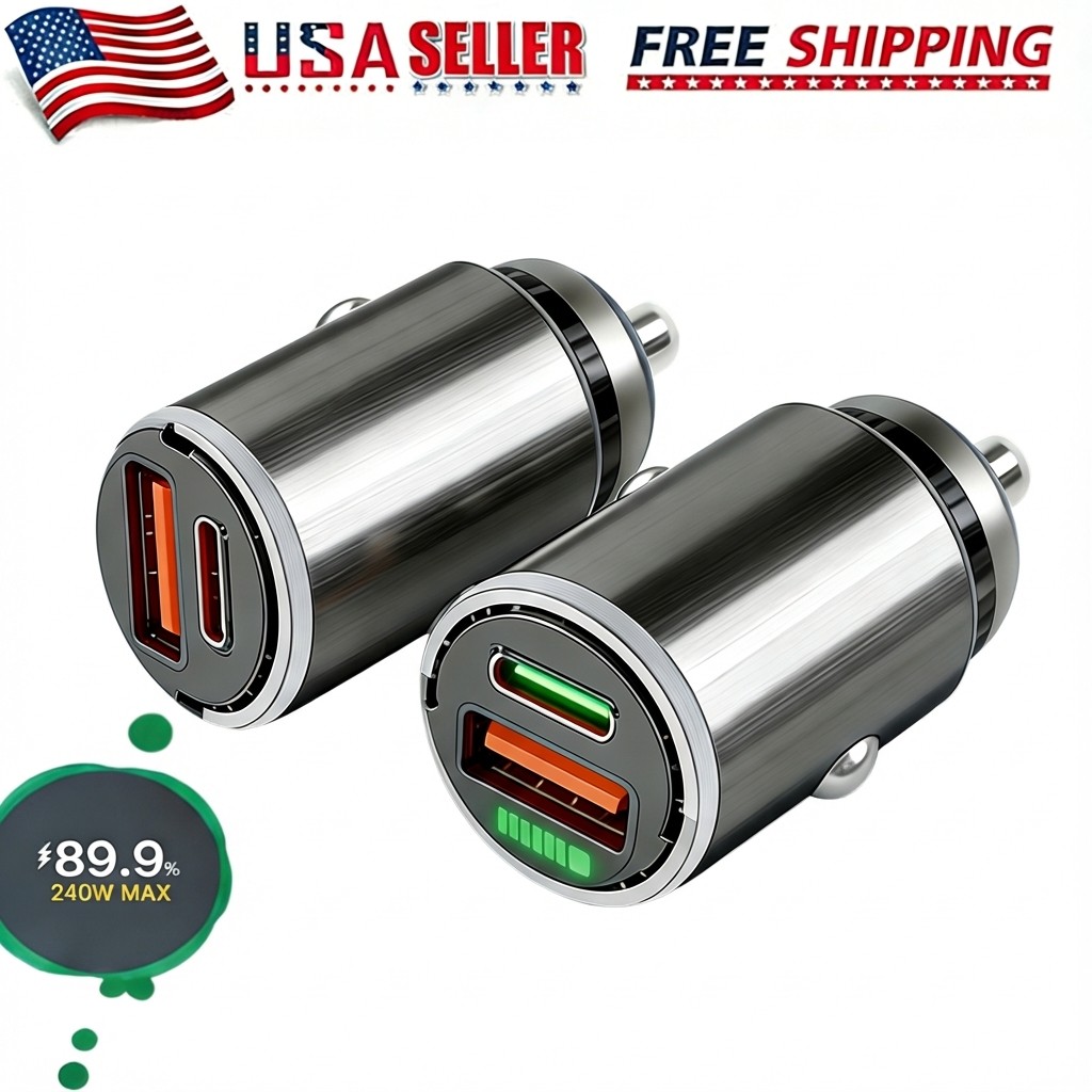 2 Port USB Super Fast Car Charger Adapter For iPhone Samsung Android Cell Phone 2 Port USB Super Fast Car Charger Adapter For iPhone Samsung Android Cell Phone