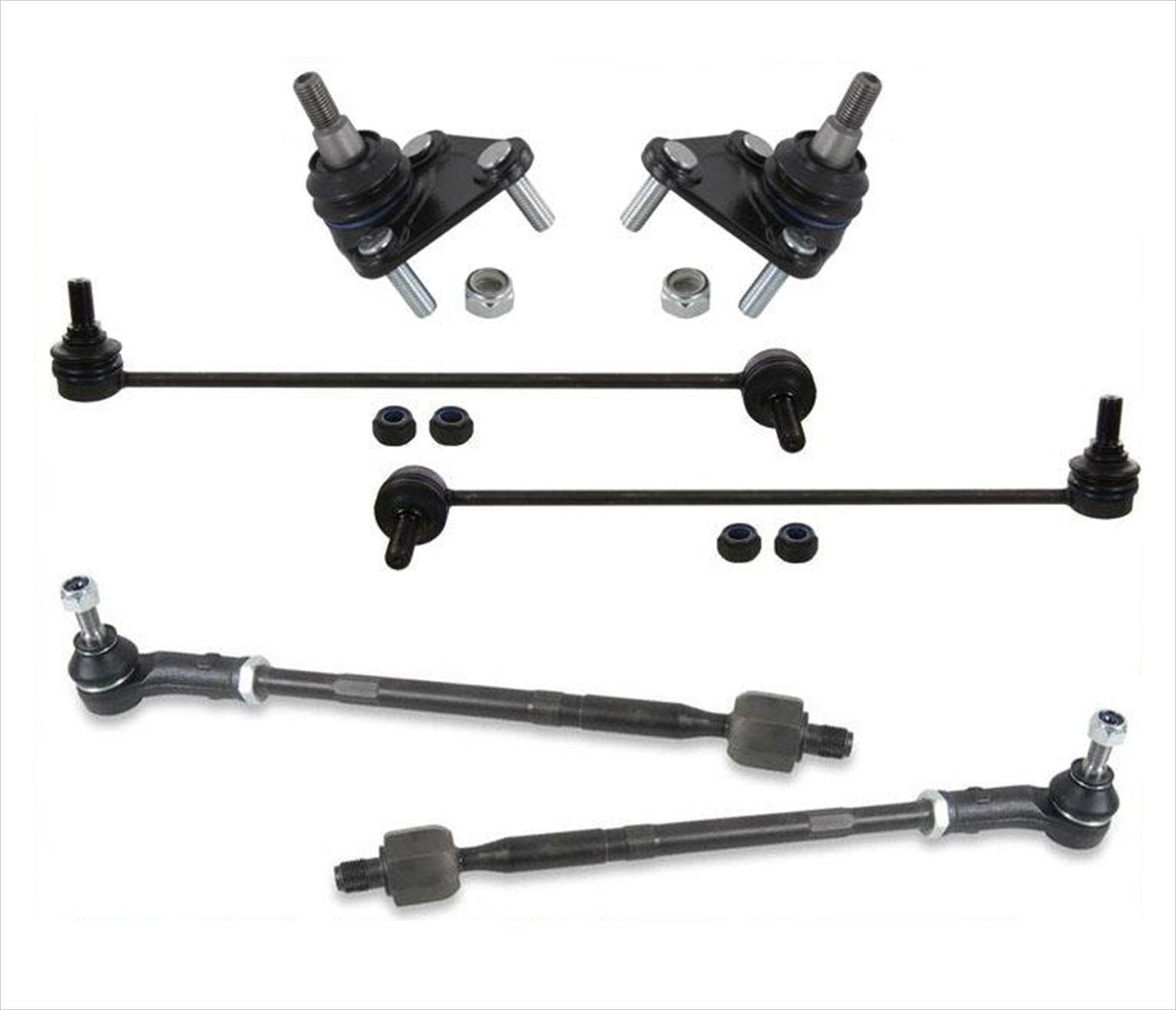 Ball Joints Sway Bar Inner & Outer Tie Rods00-2006 Audi TT Quattro 6Pc Kit
