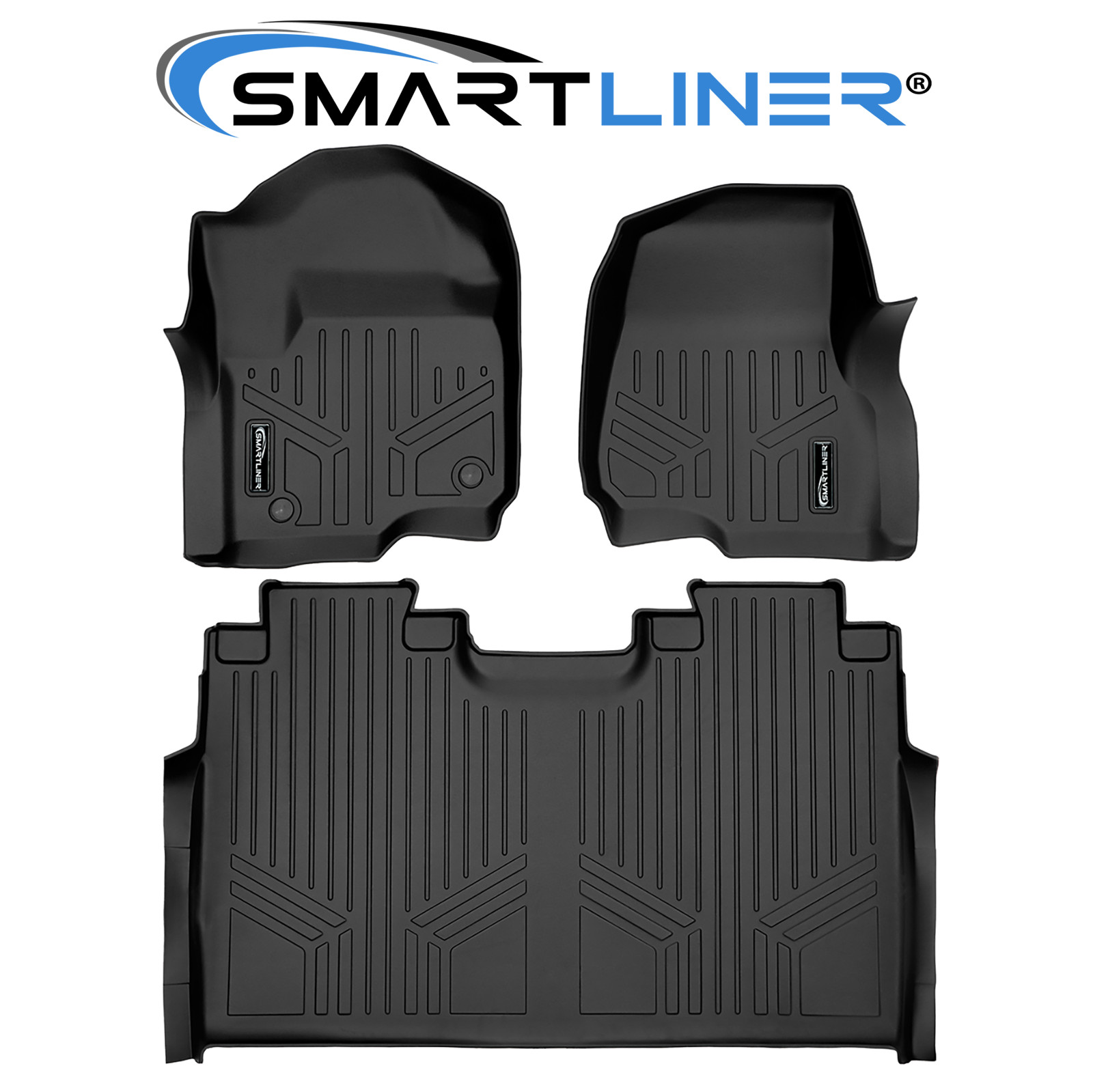 SMARTLINER 2 Row FloorLiners For 2017-2027 Ford F-250|F-350 SuperCrew Cab