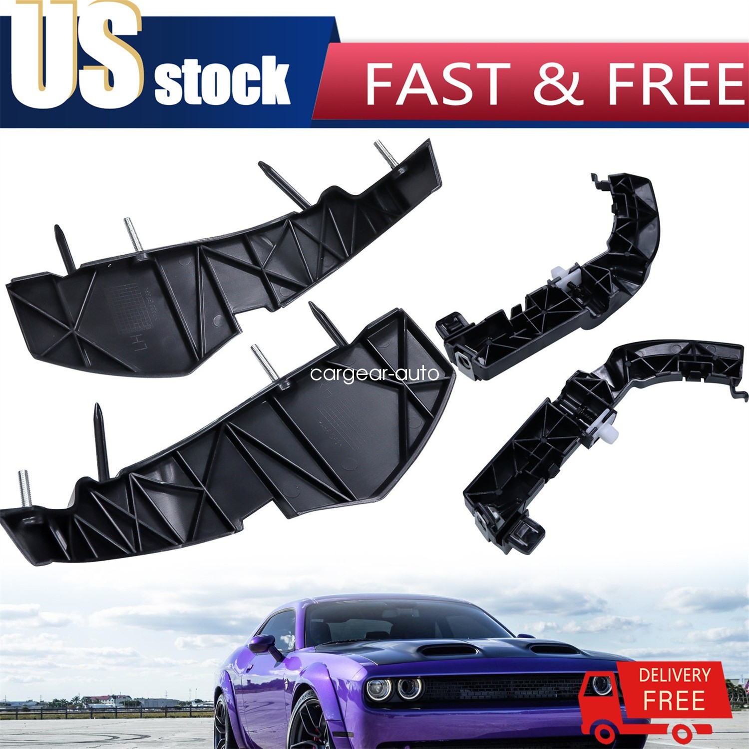For Dodge Challenger Retaining Bumper Fascia Support Bracket Set 2015-2022