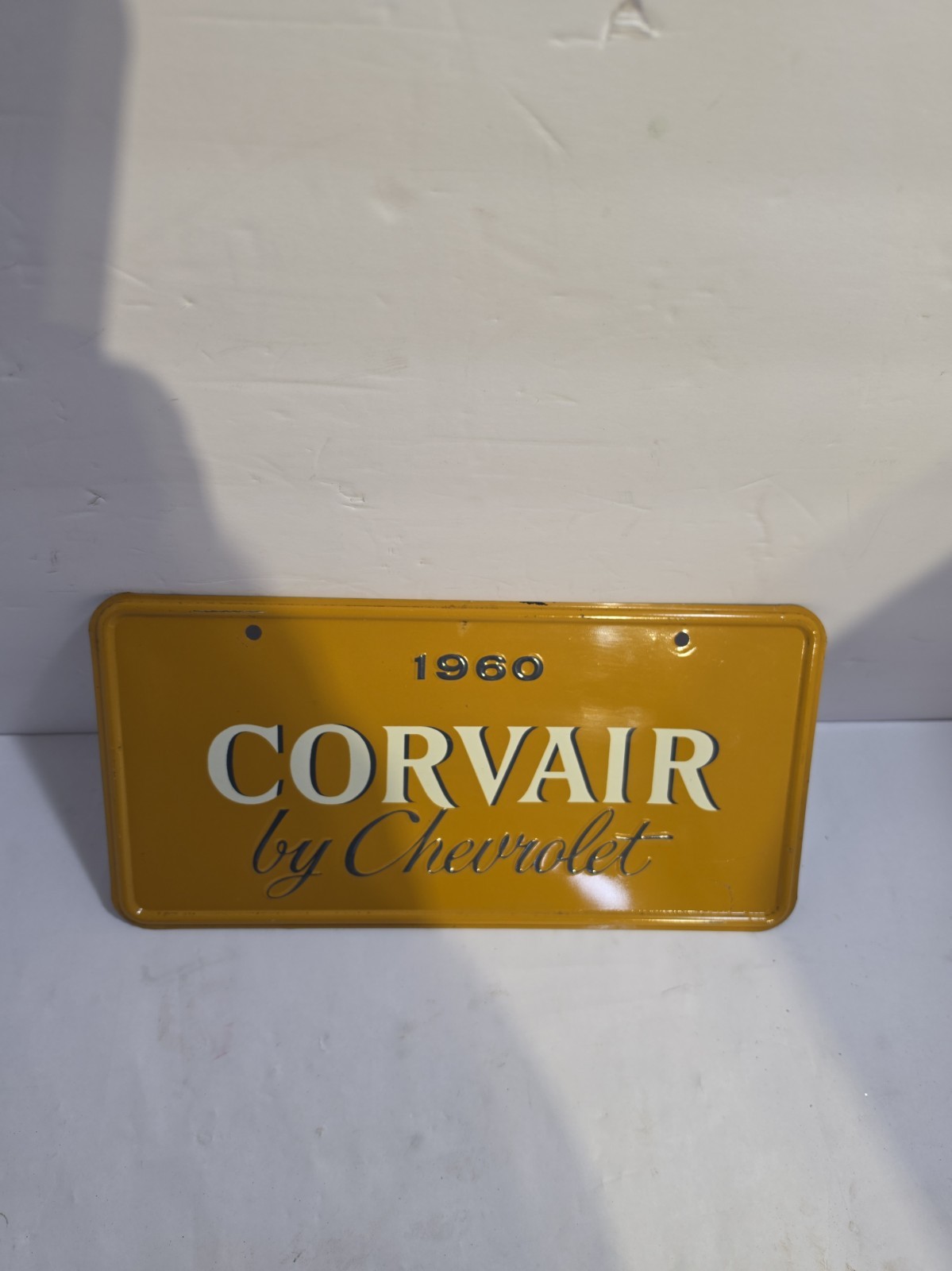 Vintage 1960 CORVAIR By Chevrolet Showroom Plate Very Rare Vintage 1960 CORVAIR By Chevrolet Showroom Plate Very Rare
