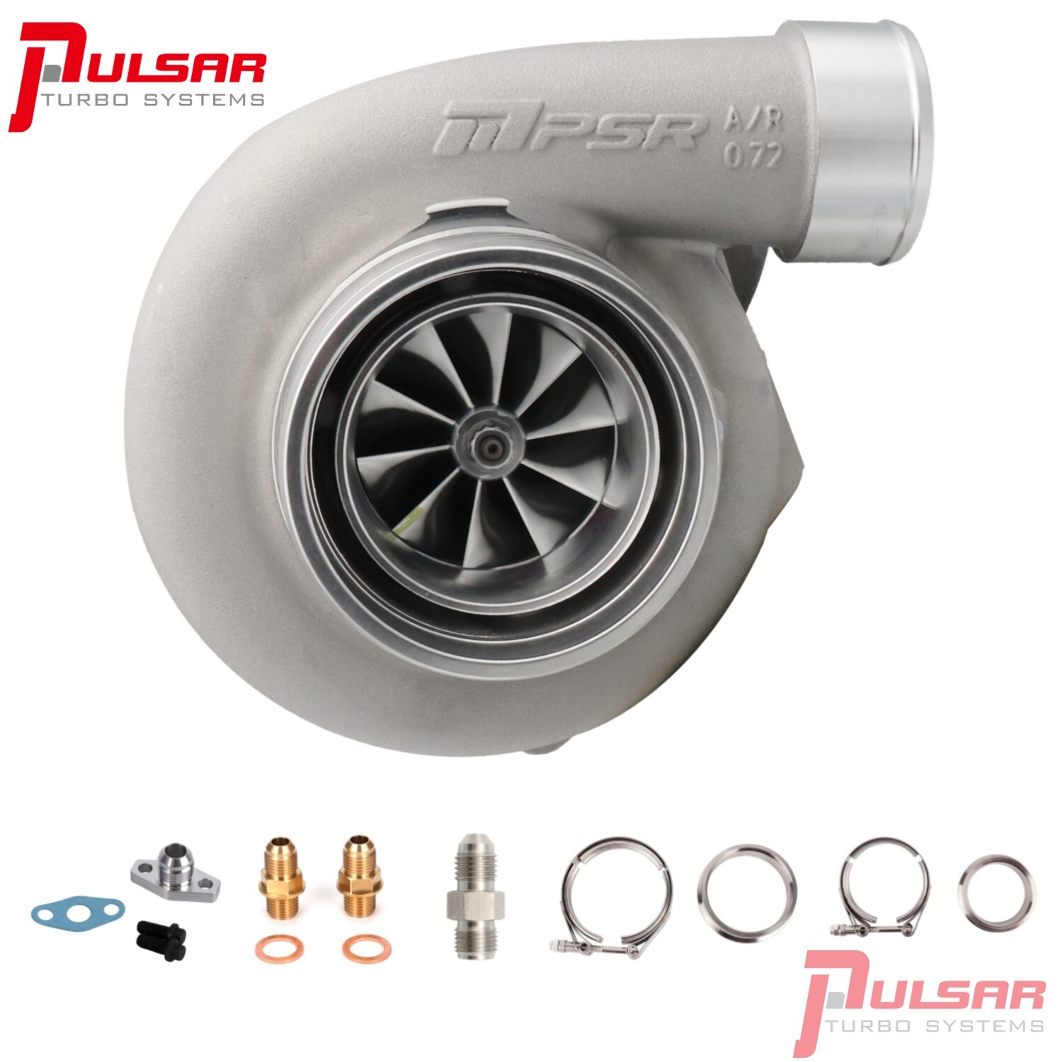 Pulsar Turbo PSR3584 GEN3 Dual Ball Bearing Turbocharger Dual Vband 0.83A/R