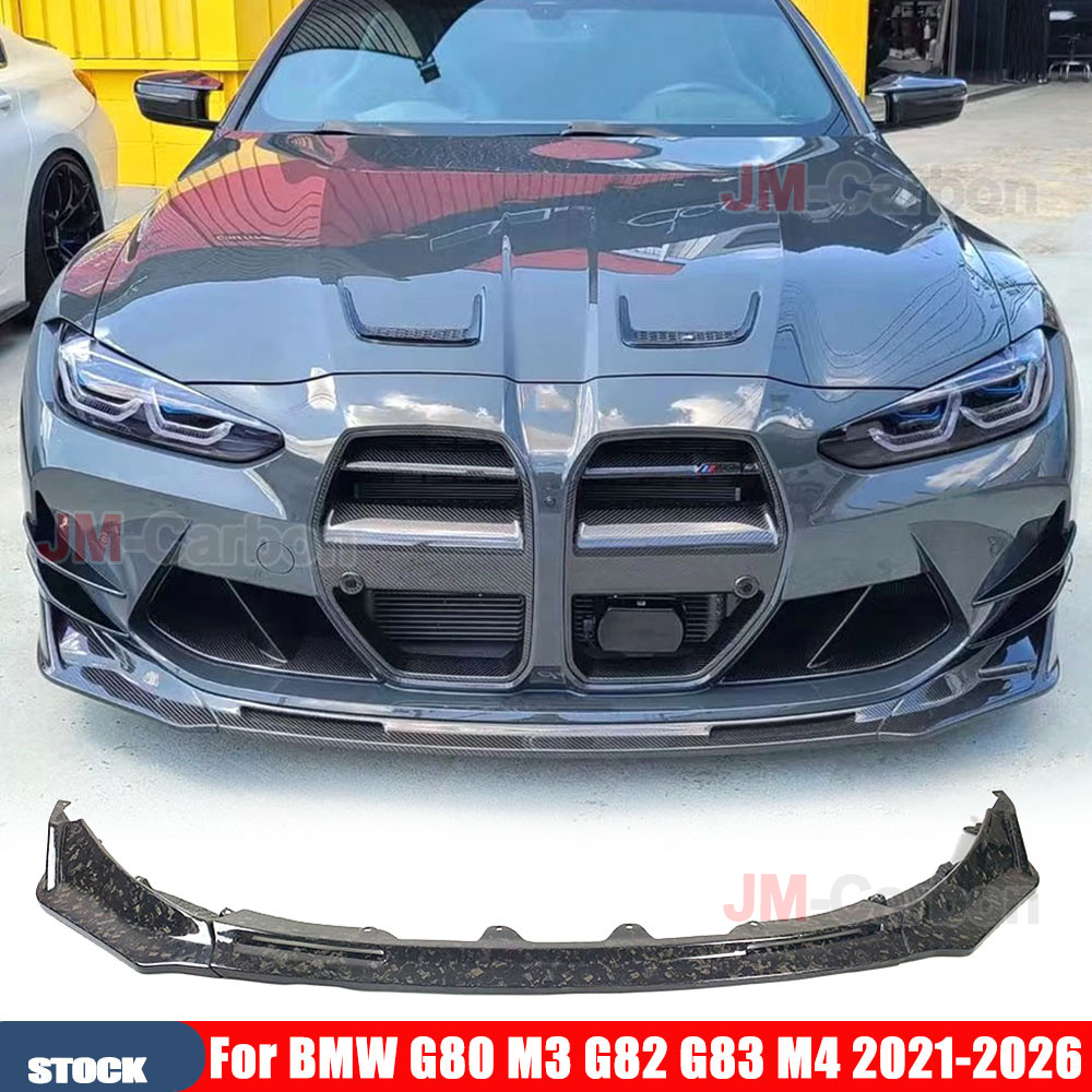 DRY Carbon Forged Pattern Front Bumper Splitters Lip For BMW G80 M3 G82 G83 M4