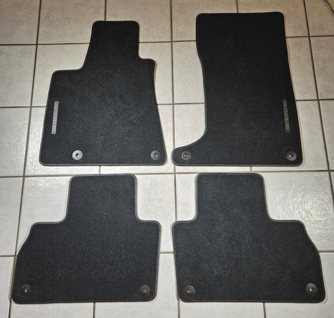 2019-2024 Genuine Maserati Levante Trofeo Floor Mats Black Carpet M161 Set of 4