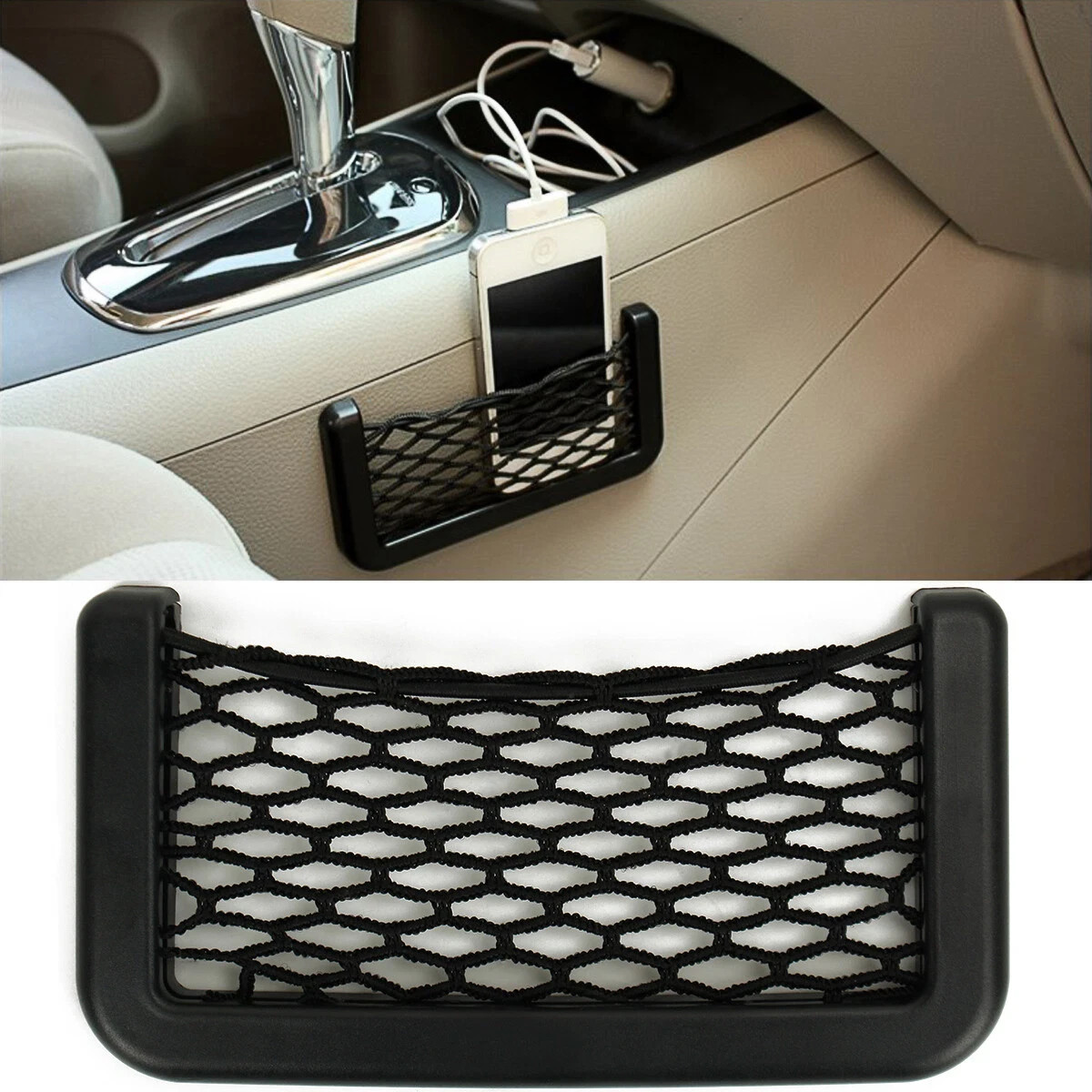 Body Edge Elastic Net Storage Phone Holder Auto Car Interior Accessories Black Body Edge Elastic Net Storage Phone Holder Auto Car Interior Accessories Black