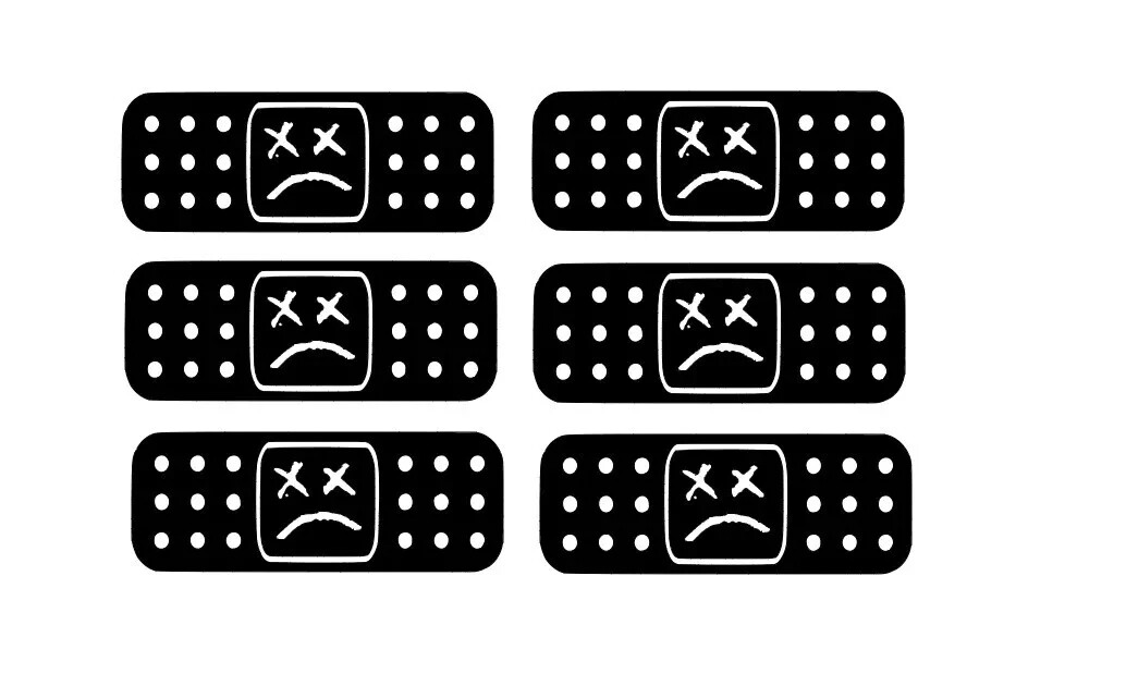 JDM Sad Band Aid Vinyl Decal Sticker Pack Car Scratch Window Truck Funny Oops