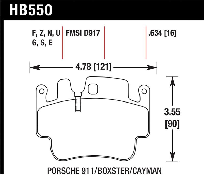 Hawk Performance HB550F.634 HPS Performance Street Brake Pads Hawk Performance HB550F.634 HPS Performance Street Brake Pads