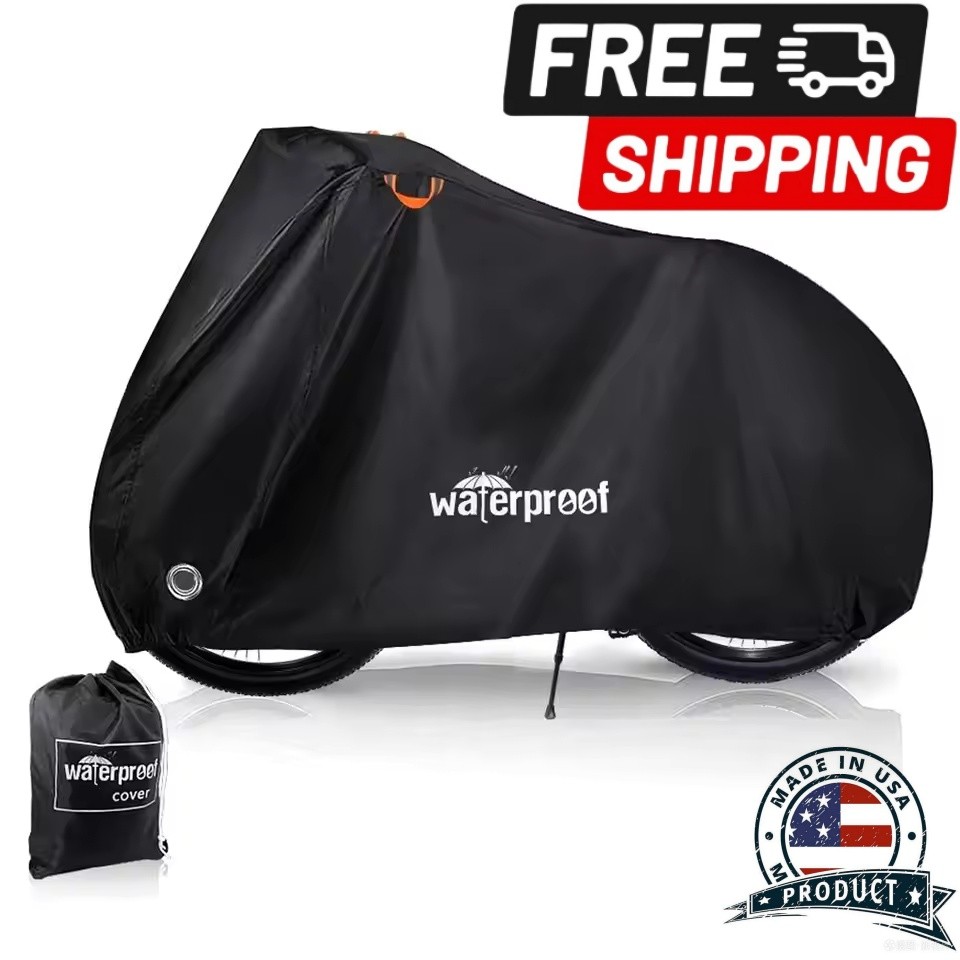  Heavy-Duty Waterproof Bike Cover Outdoor Protector for 1 or 2 Mountain Bicycles