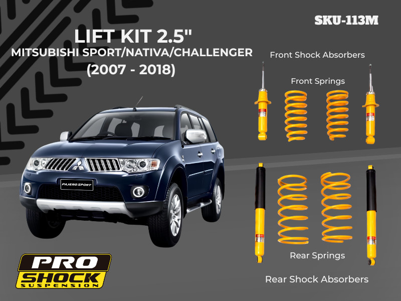 2.5 INCH LIFT KIT MITSUBISHI MONTERO SPORT/NATIVA/CHALLENGER (2007-2018)
