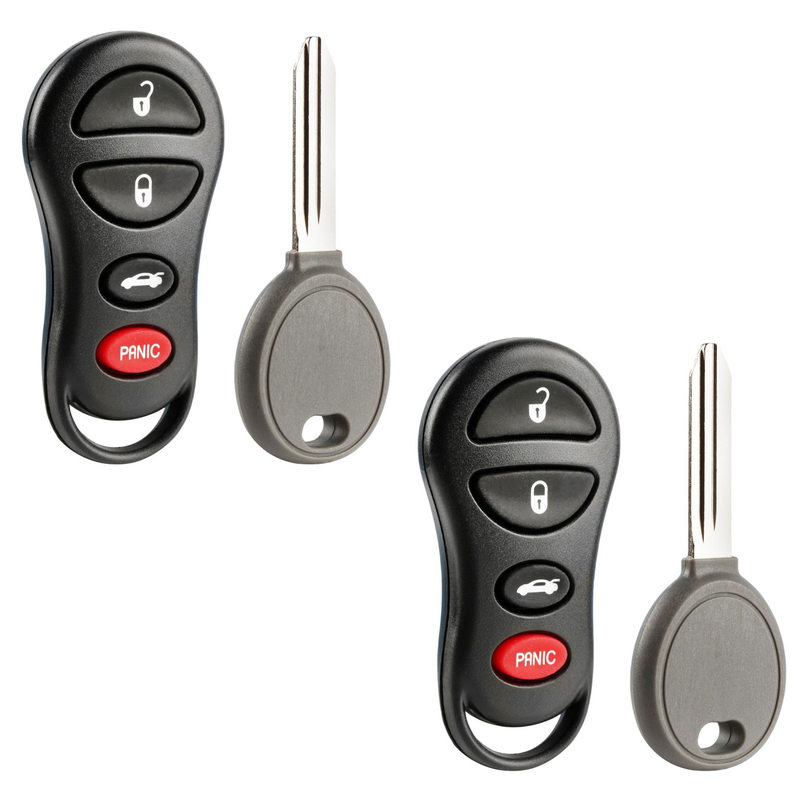 2 Replacement For 2002 2003 2004 Jeep Liberty Key + Fob