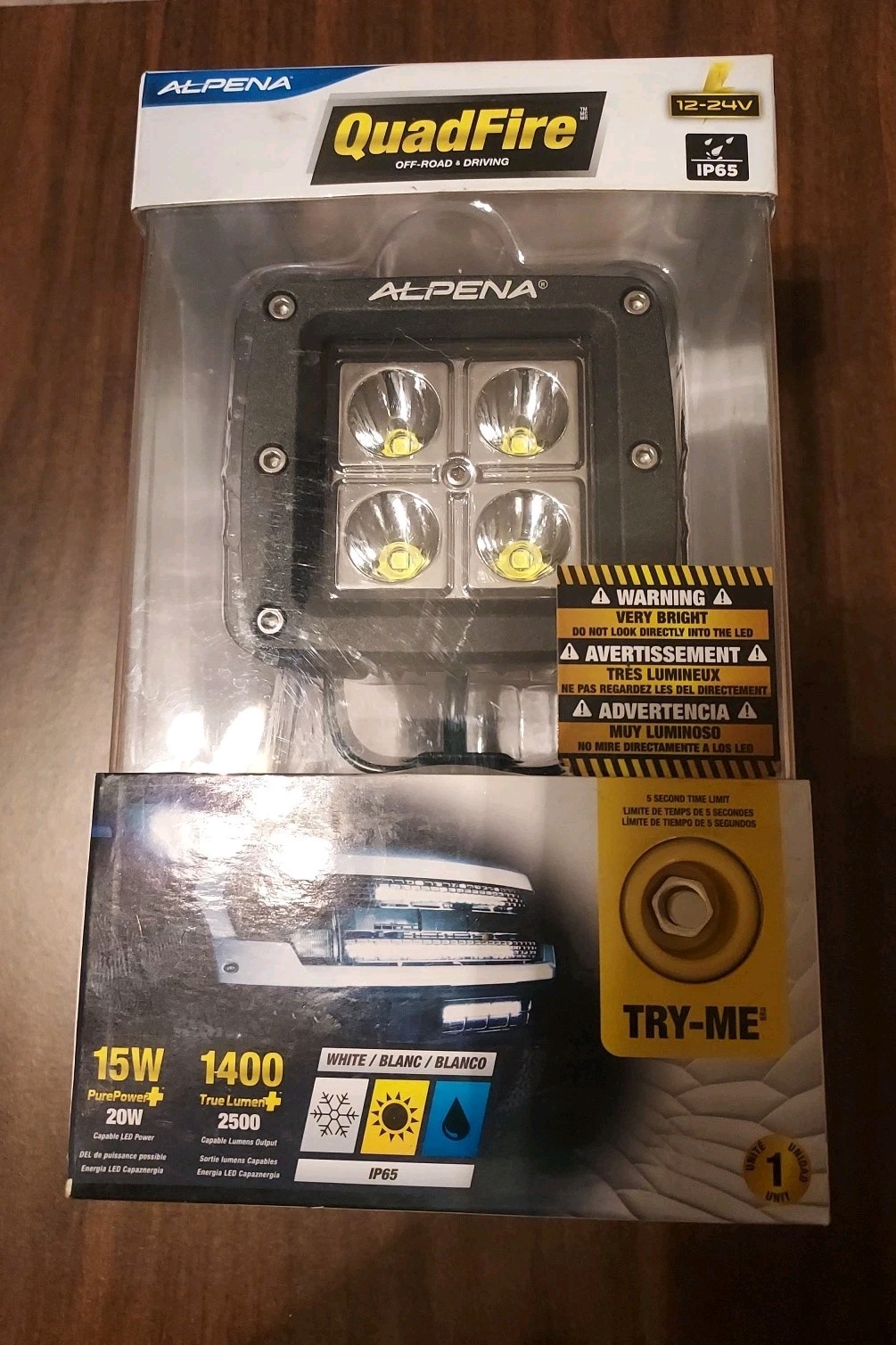Alpena QuadFire 70603W Off Road White Driving Light IP65 Brand New Original Box Alpena QuadFire 70603W Off Road White Driving Light IP65 Brand New Original Box
