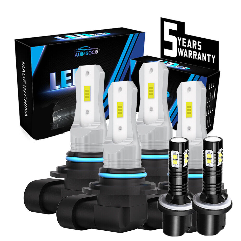 For Chevy Impala 2000-2005 LED Headlight Kit Bulbs High Low Beam + Fog Light