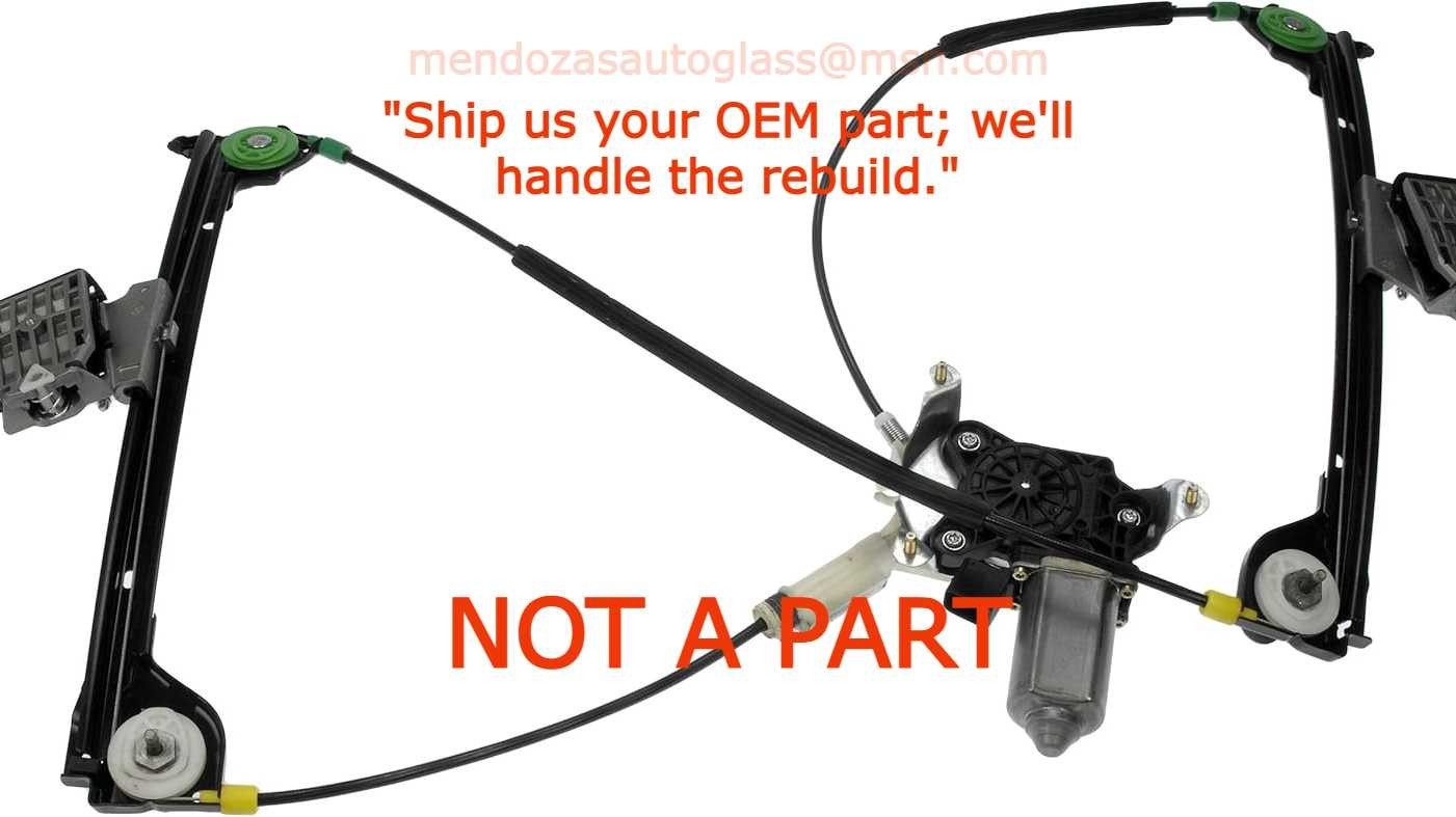 2002-5 Thunderbird CONV Window Regulator Passenger - Premium Rebuild Service