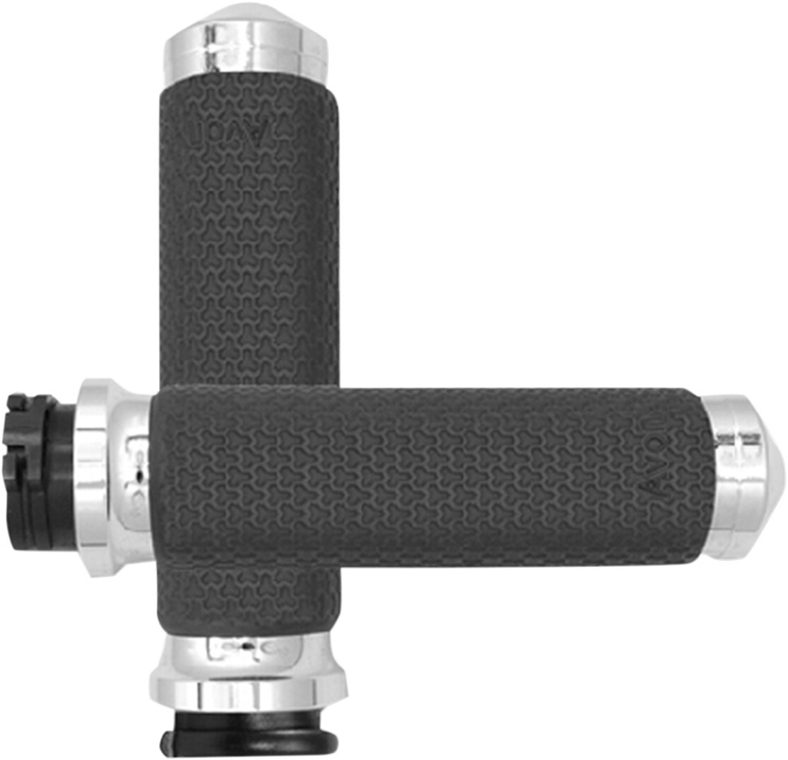 Avon Memory Foam Grips 1.375in Chrome Cable Throttle Pair Avon Memory Foam Grips 1.375in Chrome Cable Throttle Pair