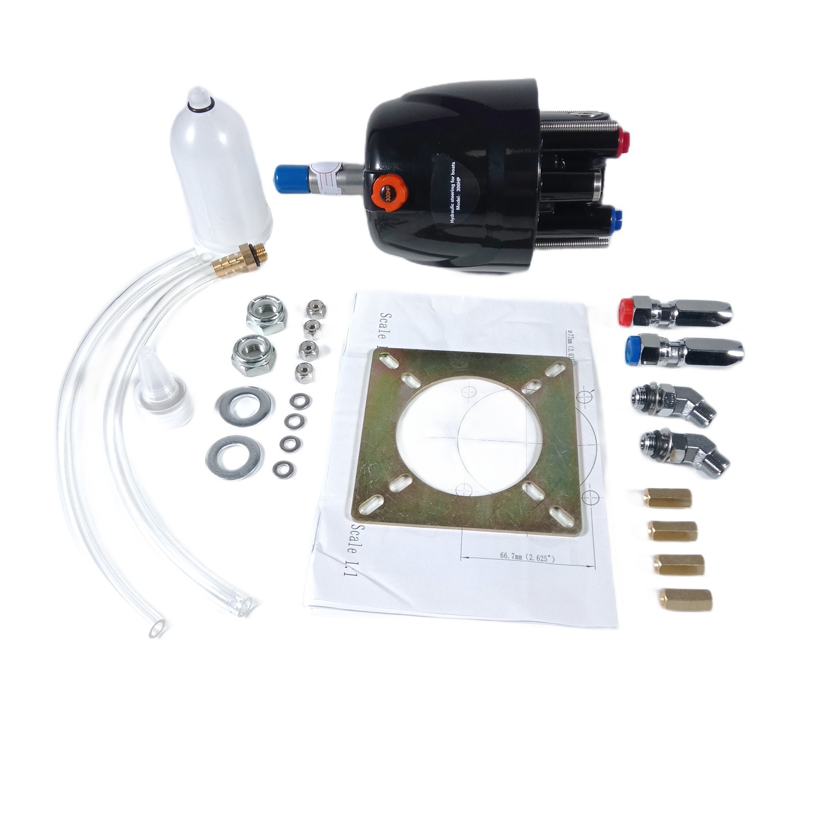 HH5770-3 Front Mount 2.0 Hydraulic Steering Helm Pump for SeaStar Pro 300HP