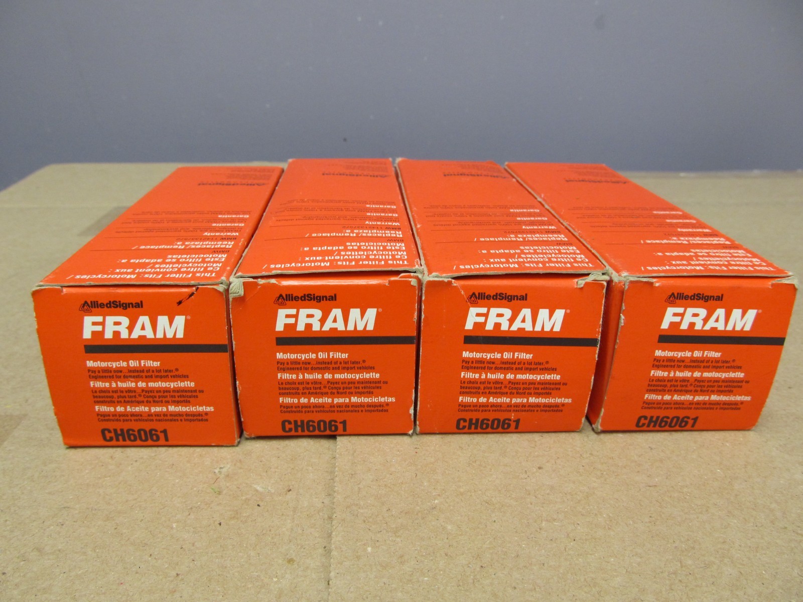 Lot of (4) NOS FRAM CH6061 Motorcycle Oil Filterw/gasket & O-Ring SEE PHOTOS