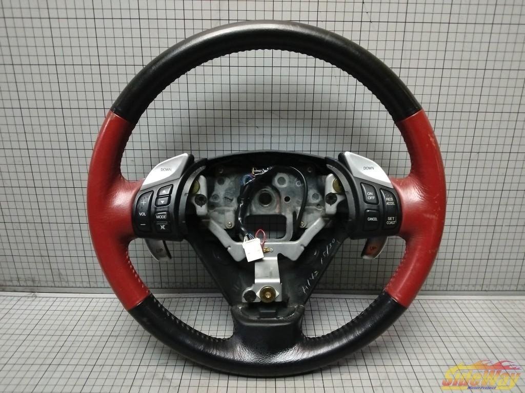Junk JDM MAZDA RX-8 SE3P Steering Wheel Red Black with Paddle Shifts Genuine