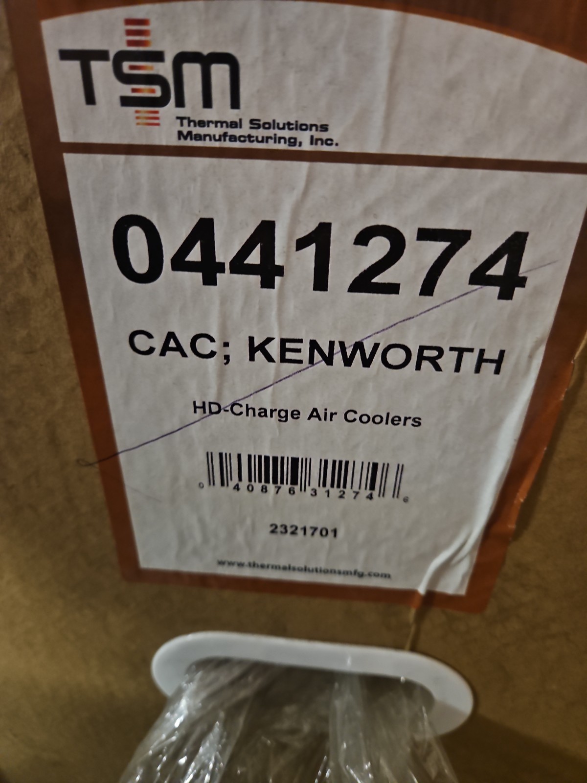 Thermal Solutions Mfg. 0441274 Cac; Kenworth 20504, Dhtcac; Kenworth 20504, Dht Thermal Solutions Mfg. 0441274 Cac; Kenworth 20504, Dhtcac; Kenworth 20504, Dht