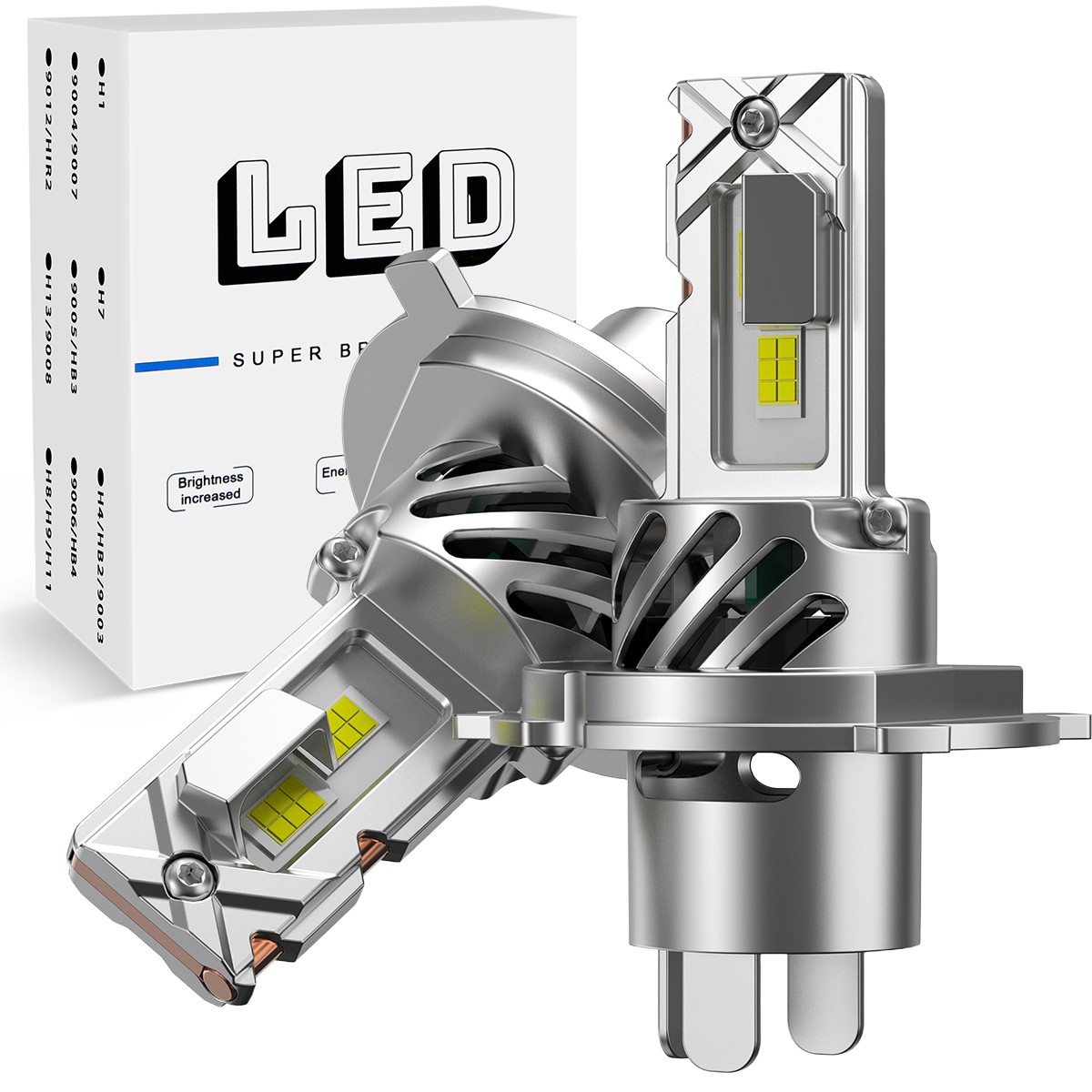 Bombillos LED Focos Para Auto Carro H4 9003 Luz De Coche Faros Faro Delanteros