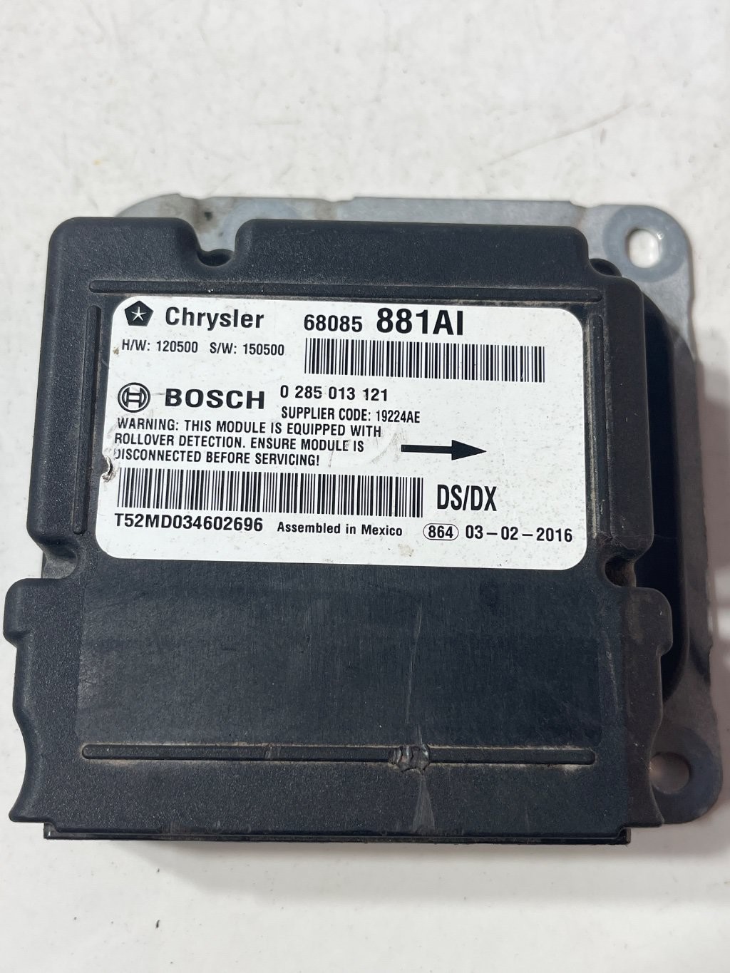 2013-2023 RAM 1500 BCM ECU SRS BAG DIAGNOSTIC CONTROL MODULE 68085880AI 2013-2023 RAM 1500 BCM ECU SRS BAG DIAGNOSTIC CONTROL MODULE 68085880AI