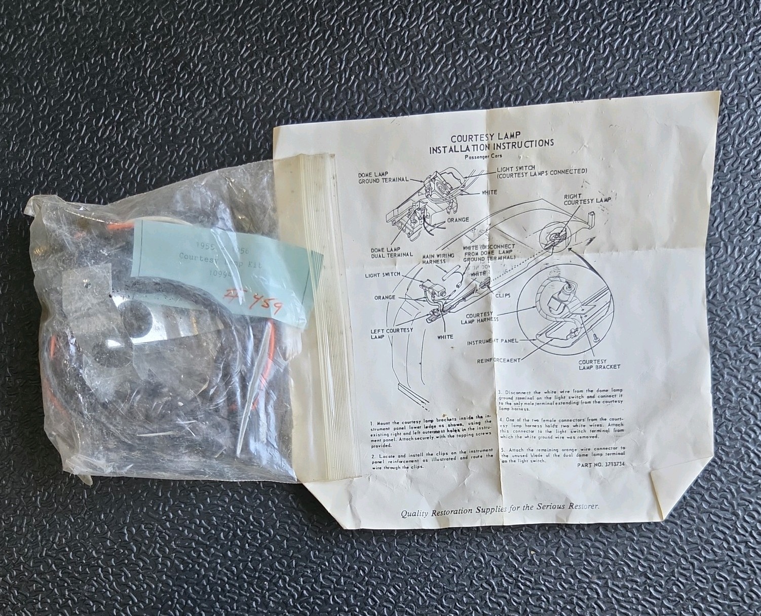 1955 1956 Chevy Courtesy Light Harness Kit W/ BRACKETS Made in USA 1955 1956 Chevy Courtesy Light Harness Kit W/ BRACKETS Made in USA