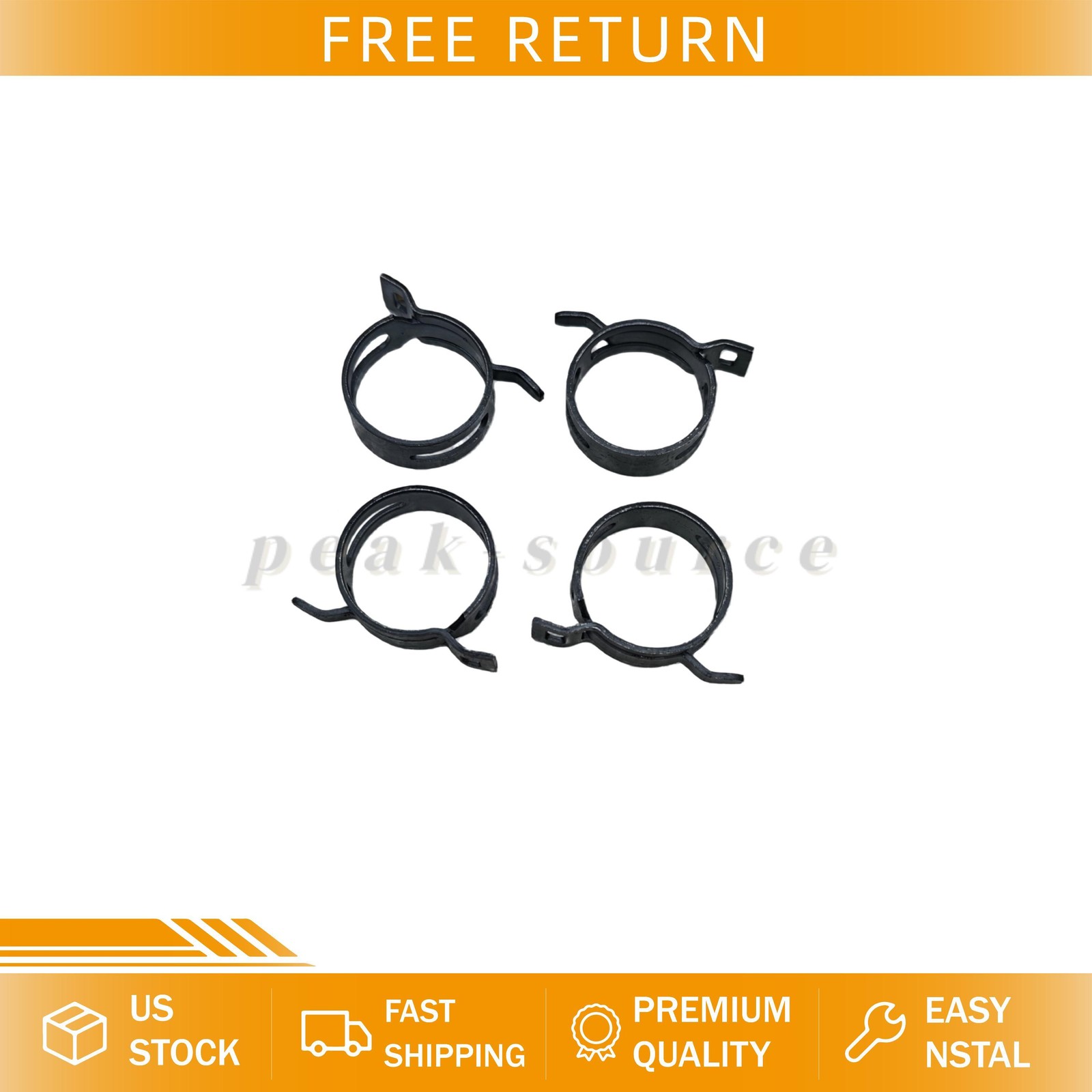 4psc For HONDA 1986-2021 FOUR CLAMPS FOR RADIATOR HOSE 36.5mm 19511-PH7-003 US