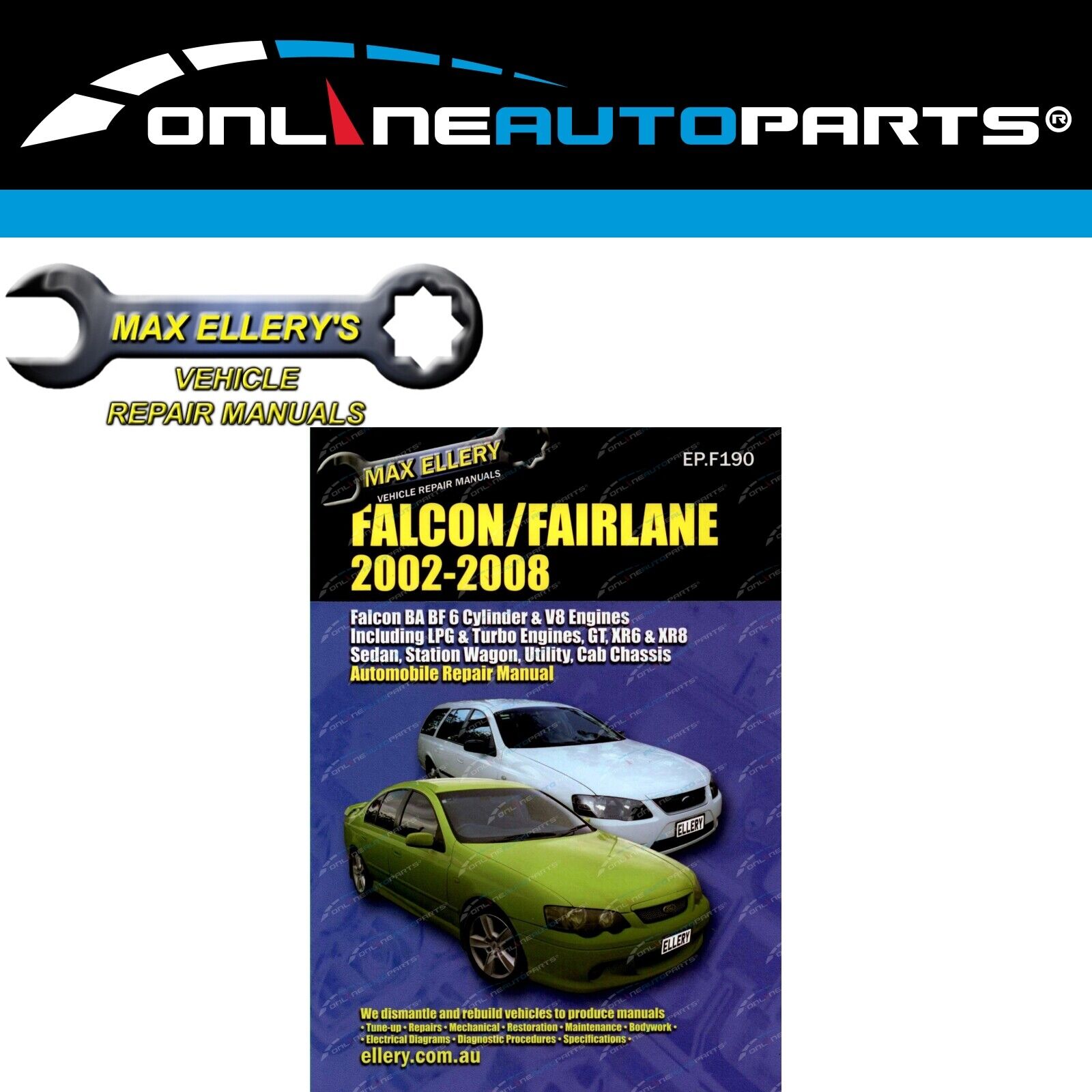 Workshop Repair Manual for Ford Falcon 2002~2008 BA BF XR6 XR8 Fairmont Car Book