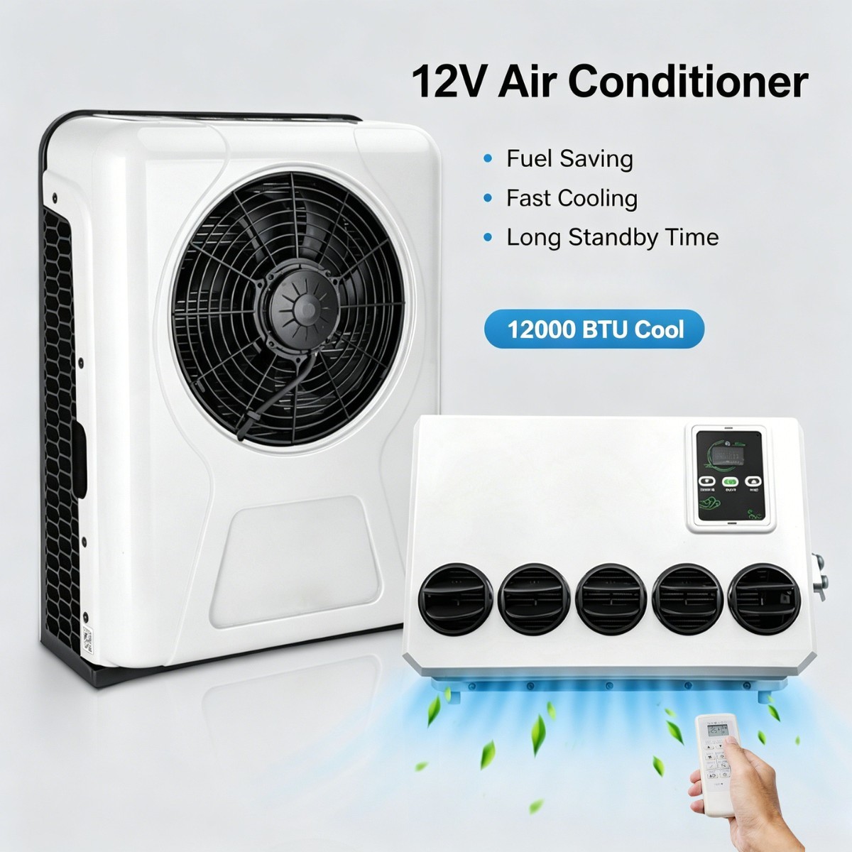 12V Split Air Conditioner 12000BTU Electric Parking AC Unit for RV Van Boat Cab 12V Split Air Conditioner 12000BTU Electric Parking AC Unit for RV Van Boat Cab