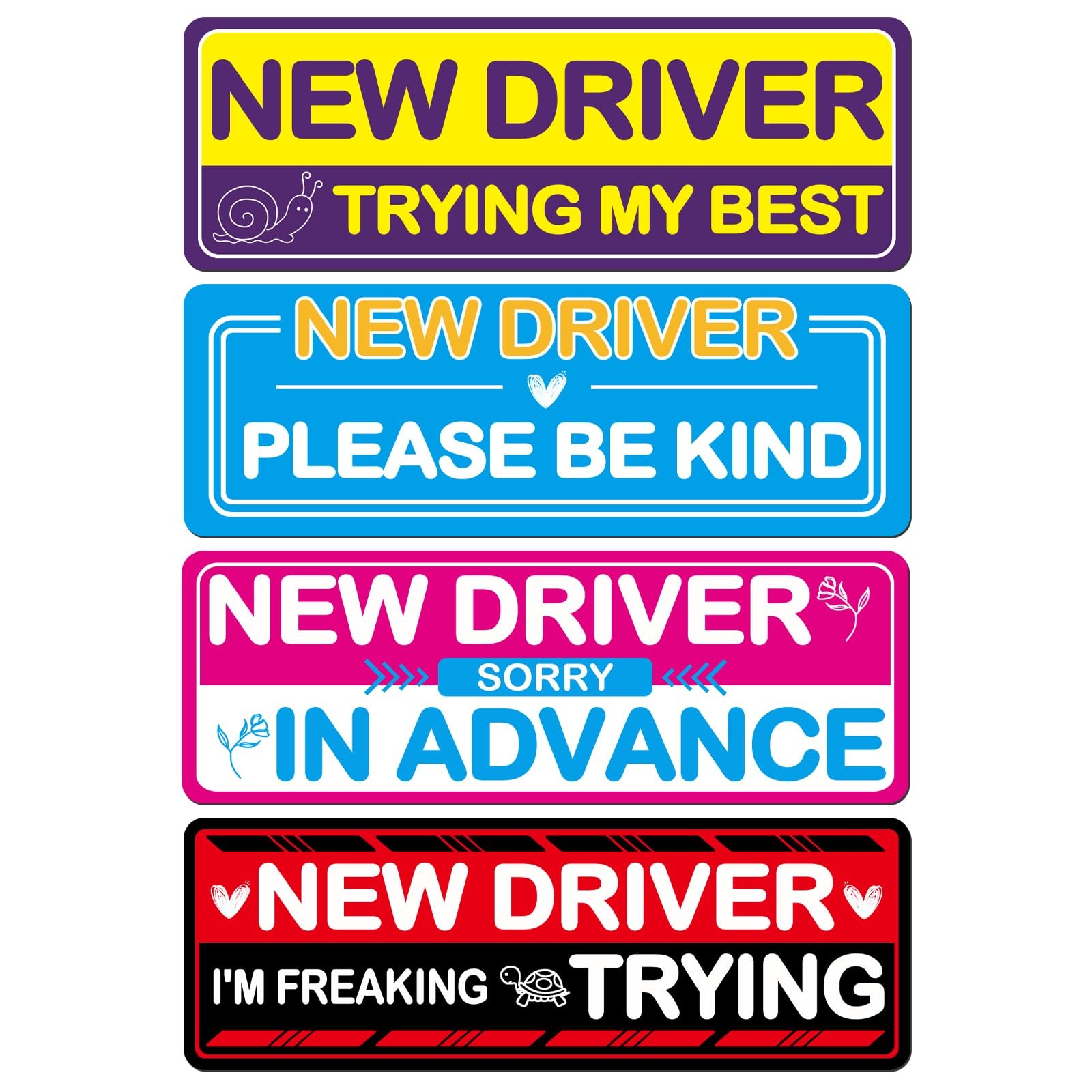4Pcs Student Driver Magnetic Car Stickers for 2 4Pcs Student Driver Magnetic Car Stickers for 2