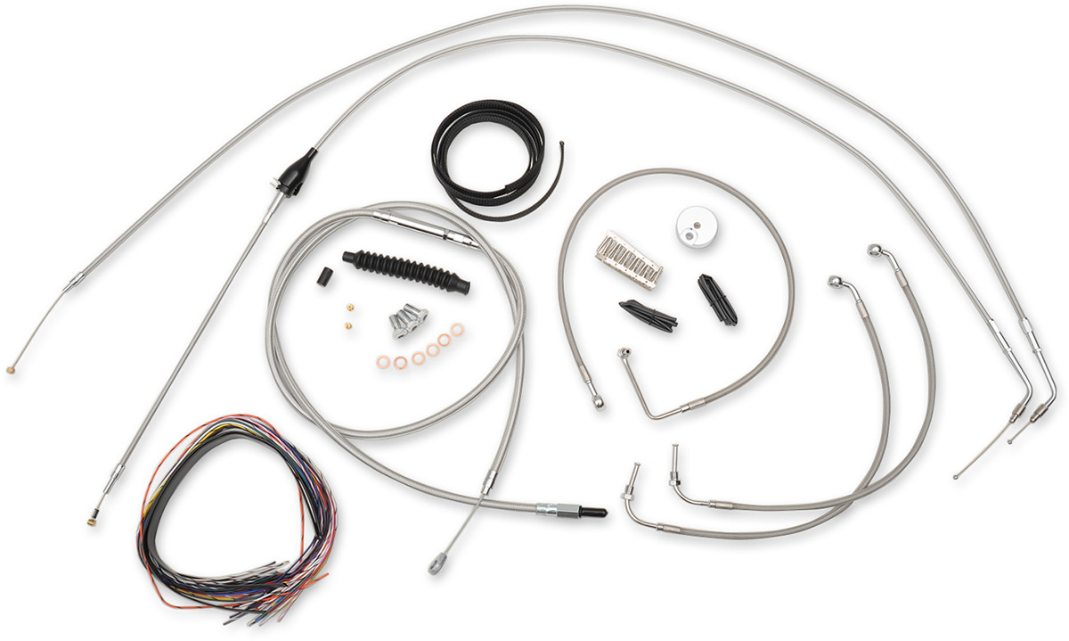 La Choppers Stainless Braided Cable Brake Line Kit 18-20in 07 FLH Electra