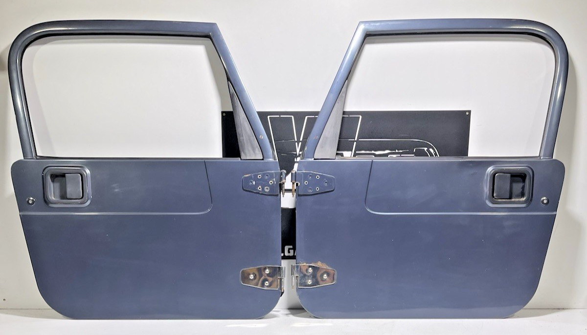 97-06 Jeep TJ Wrangler Full Doors Driver & Passenger STEEL BLUE PBQ w/ PANELS