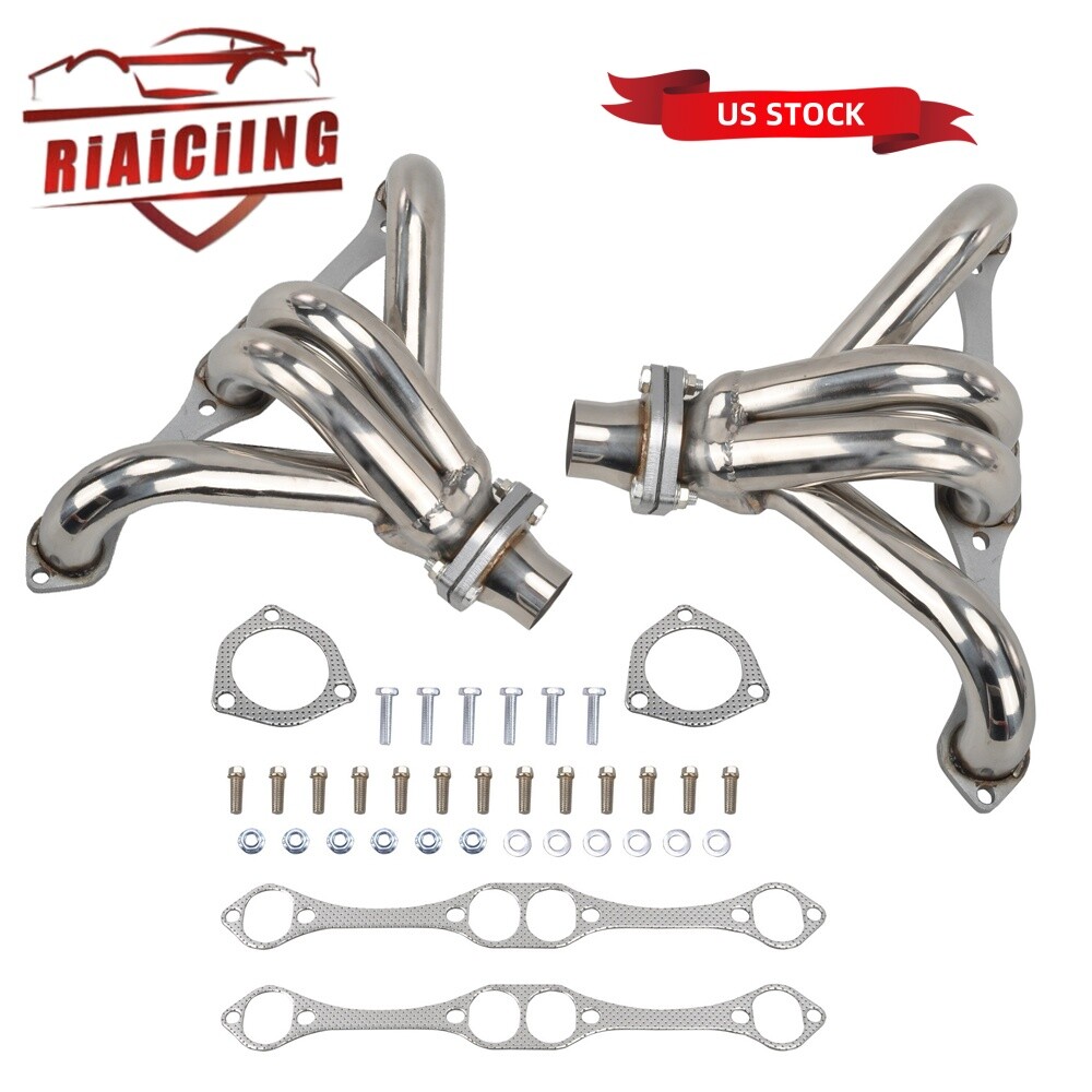for Chevy Small Block SB V8 262 265 283 305 327 350 400 Stainless Steel Headers