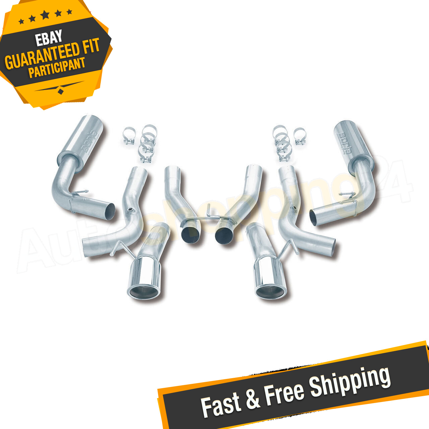 Borla 14663 S-Type Catback Exhaust for 1996-2002 Dodge Viper GTS/ RT-10 8.0L