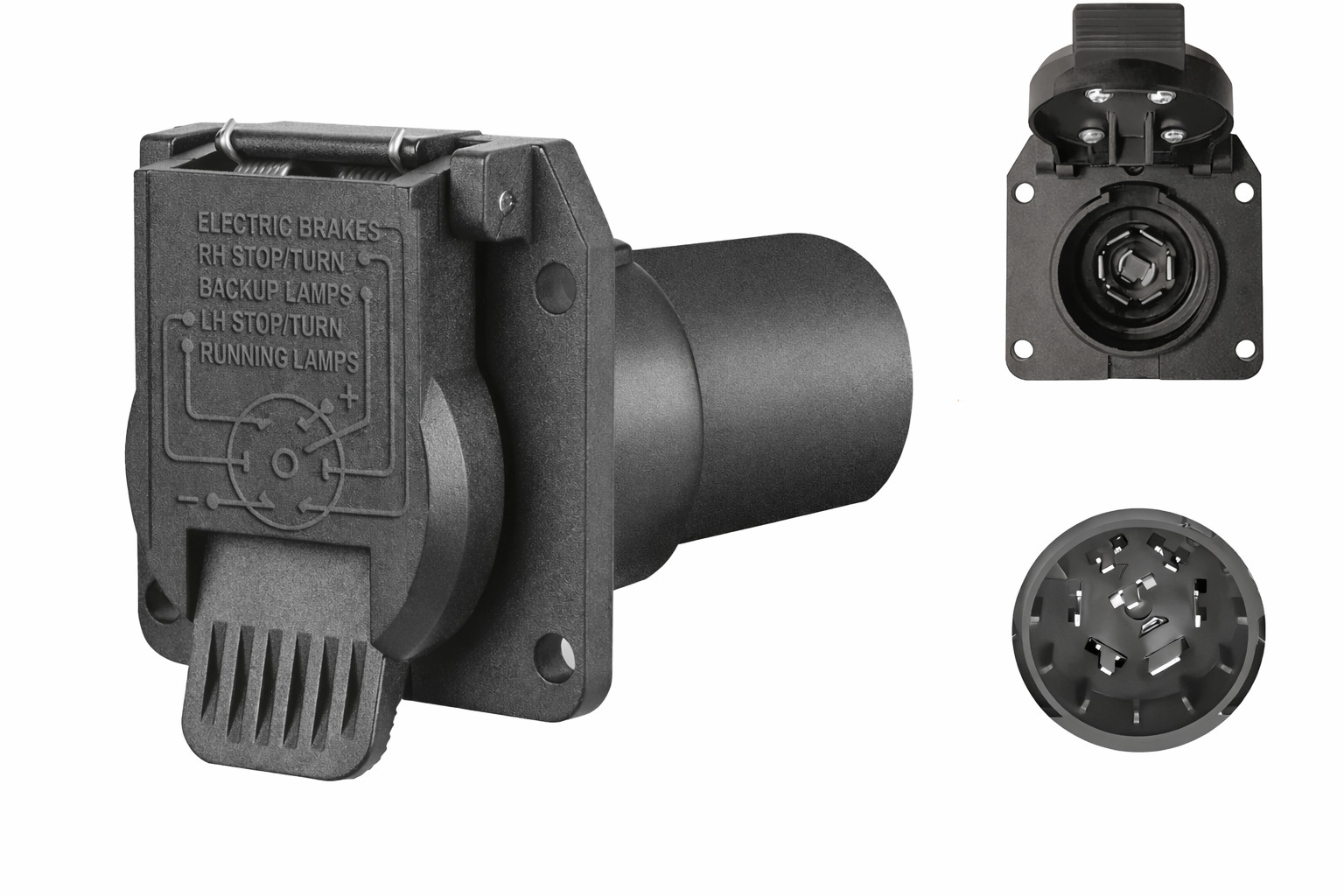7-Way Trailer/RV Blade Socket - OEM Replacement - USCAR to 7-Pin Vehicle-Side