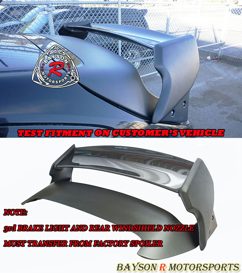 Fits 08-14 Subaru Impreza WRX STI 5dr VR-Style Rear Roof Spoiler Wing (Carbon)