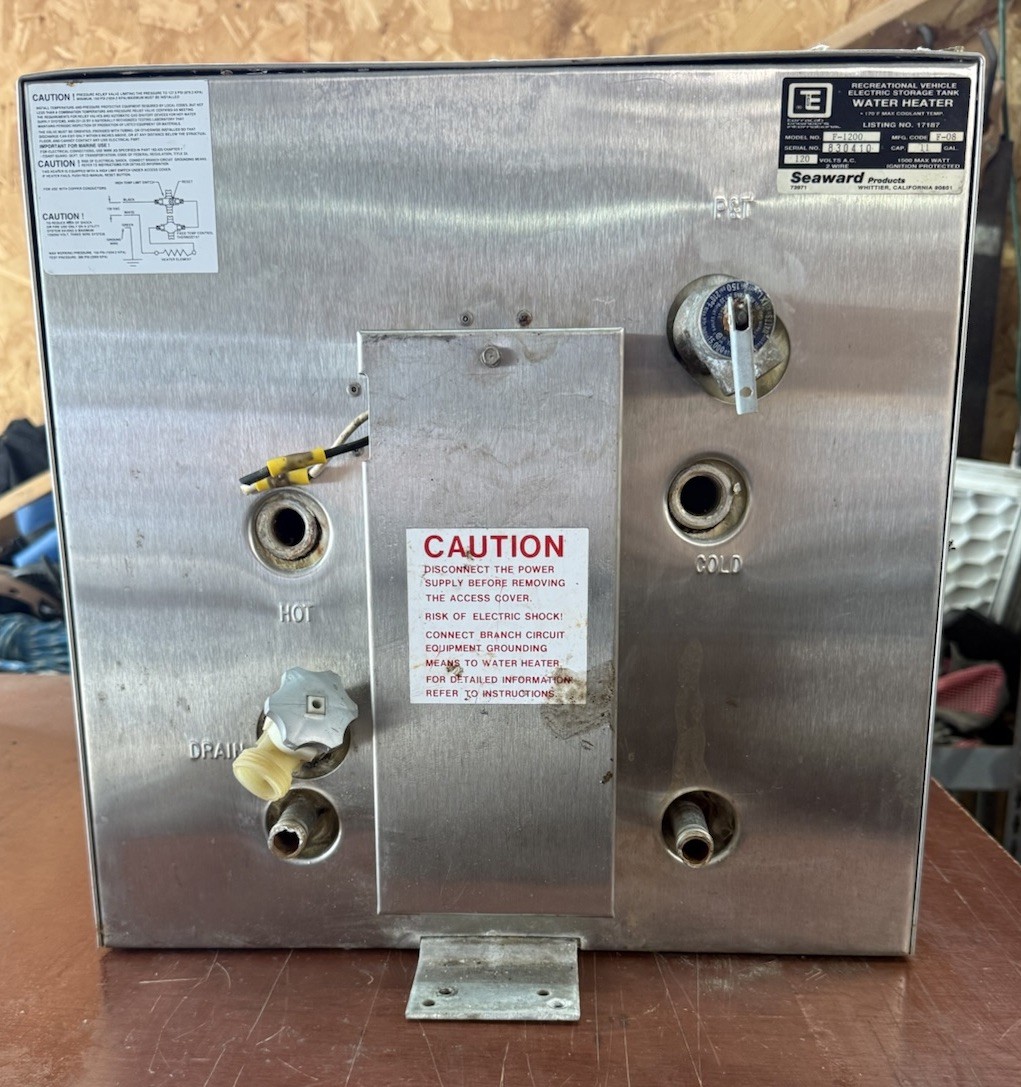 Seaward 11 Gallon Water Heater w/Front Heat Exchanger Stainless Boat RV 120 Volt