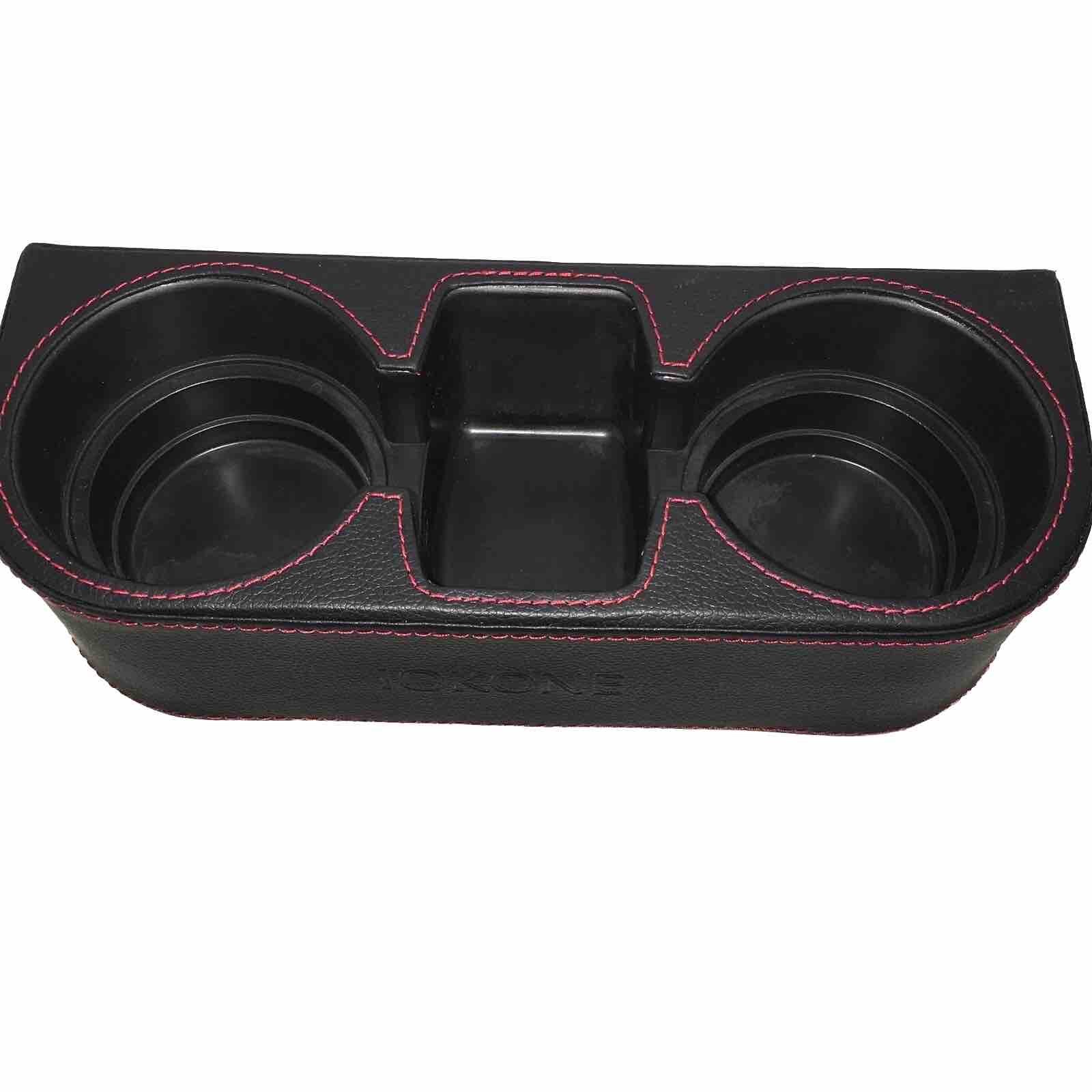 Iokone Car Seat Left Right Gap Black PU Leather Cup Holder 1pcs Iokone Car Seat Left Right Gap Black PU Leather Cup Holder 1pcs