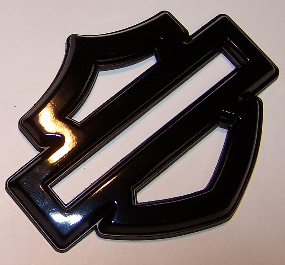 1Pcs Gloss Black for Harley Davidson Metal ( NOT PLASTIC ) Tank Emblem Badge