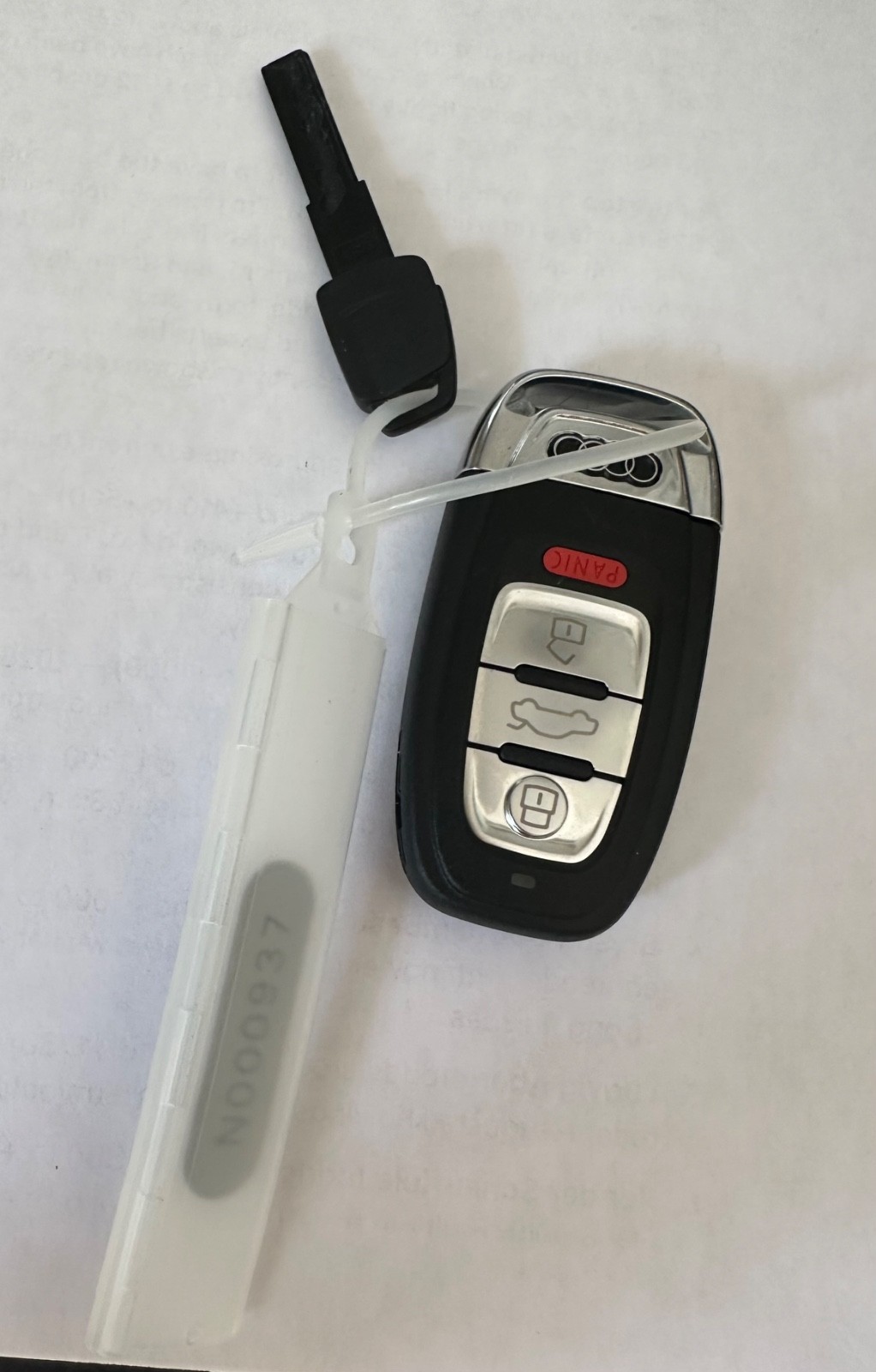 New Authentic Unused spare key fob for 2015 Audi A4 with battery New Authentic Unused spare key fob for 2015 Audi A4 with battery