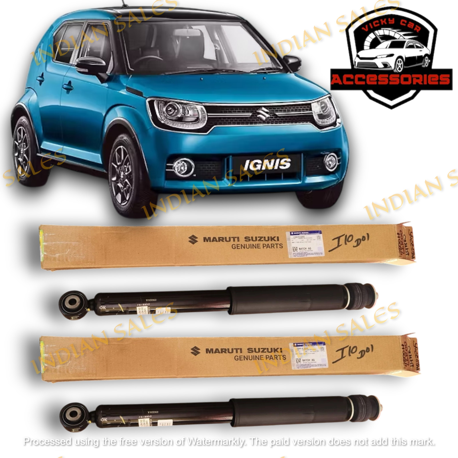 NEW SUZUKI GENUINE REAR SHOCK ABSORBER Set Pair  FOR IGNIS 1.2L 1.3L 2016-2024