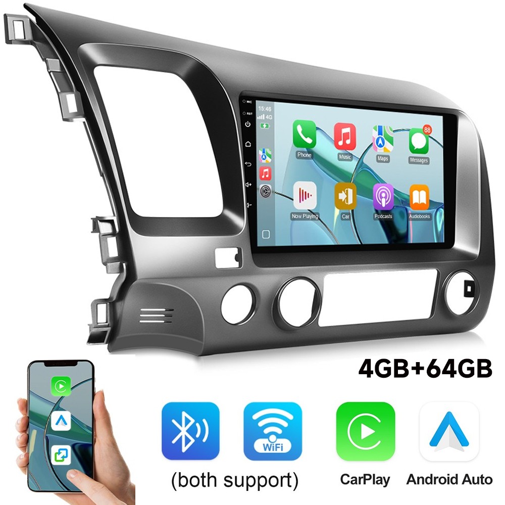 9'' 8Core For Honda Civic 2006-2011 Car Stereo Radio Carplay Android GPS FM NEW
