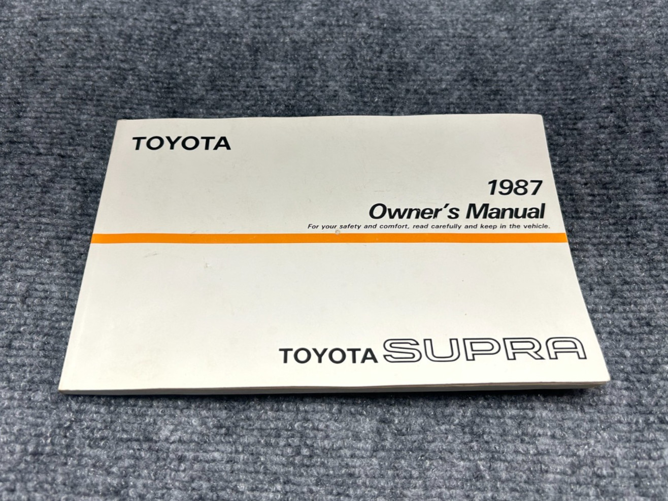 TOYOTA SUPRA TURBO MK3 87 OEM OWNERS DRIVER USER INFO MANUAL GUIDE BOOK 87K