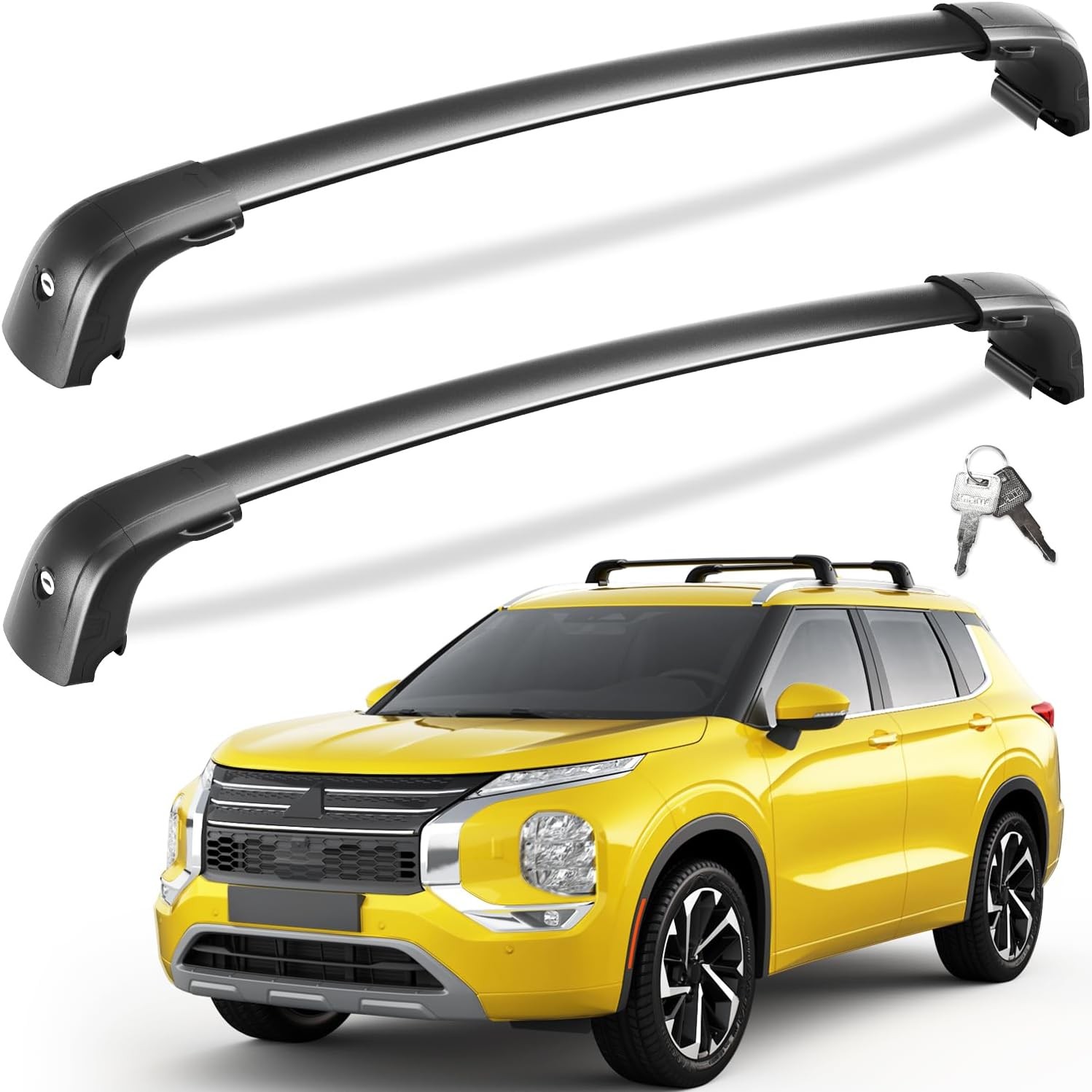 Tuyoung Lockable 220lb Compatible with 2022-2025 Mitsubishi Outlander, Black Tuyoung Lockable 220lb Compatible with 2022-2025 Mitsubishi Outlander, Black