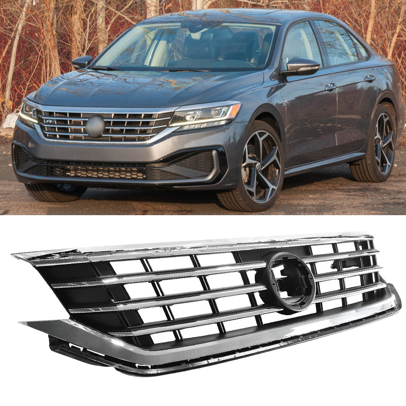 Fit 2020-2022 Volkswagen VW Passat Front Bumper Mesh Grille grill W/Chrome trim