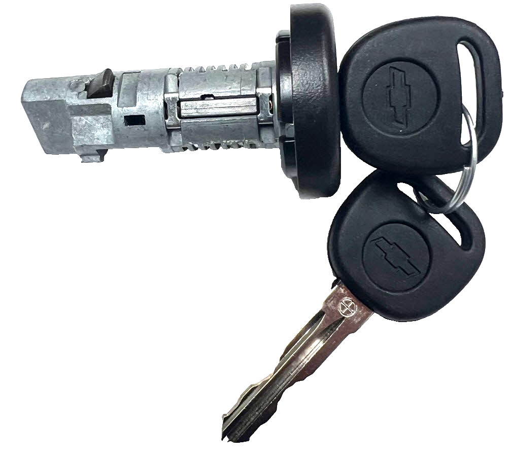 For Select GM OEM Ignition Key Lock Cylinder Switch W/2 Chevy Logo Chip Keys