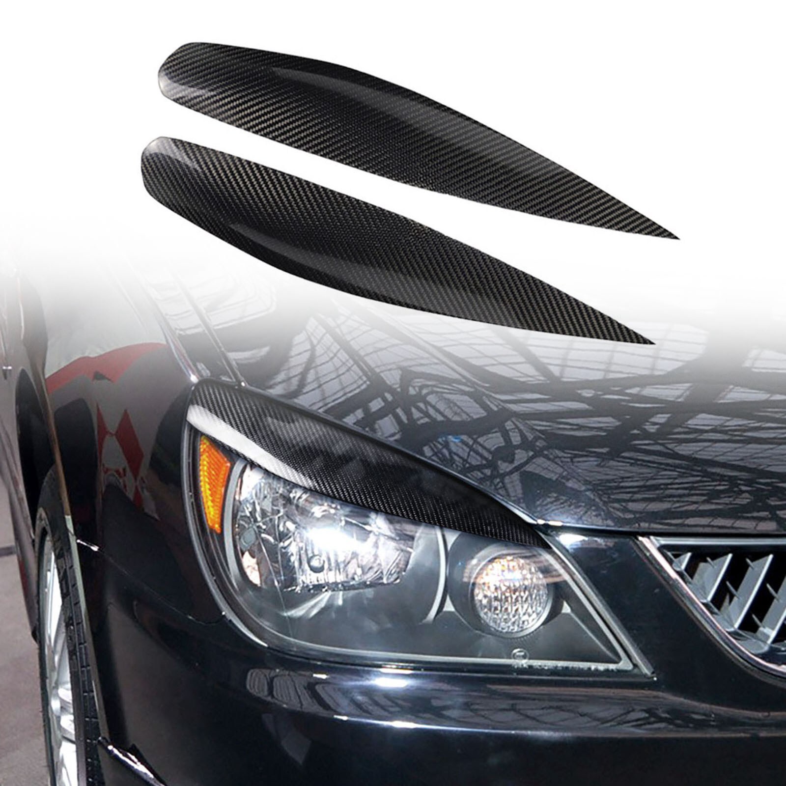 Carbon Fiber Eyebrow Eyelid for Mitsubishi Lancer Ralliart Sportback LS 04-06