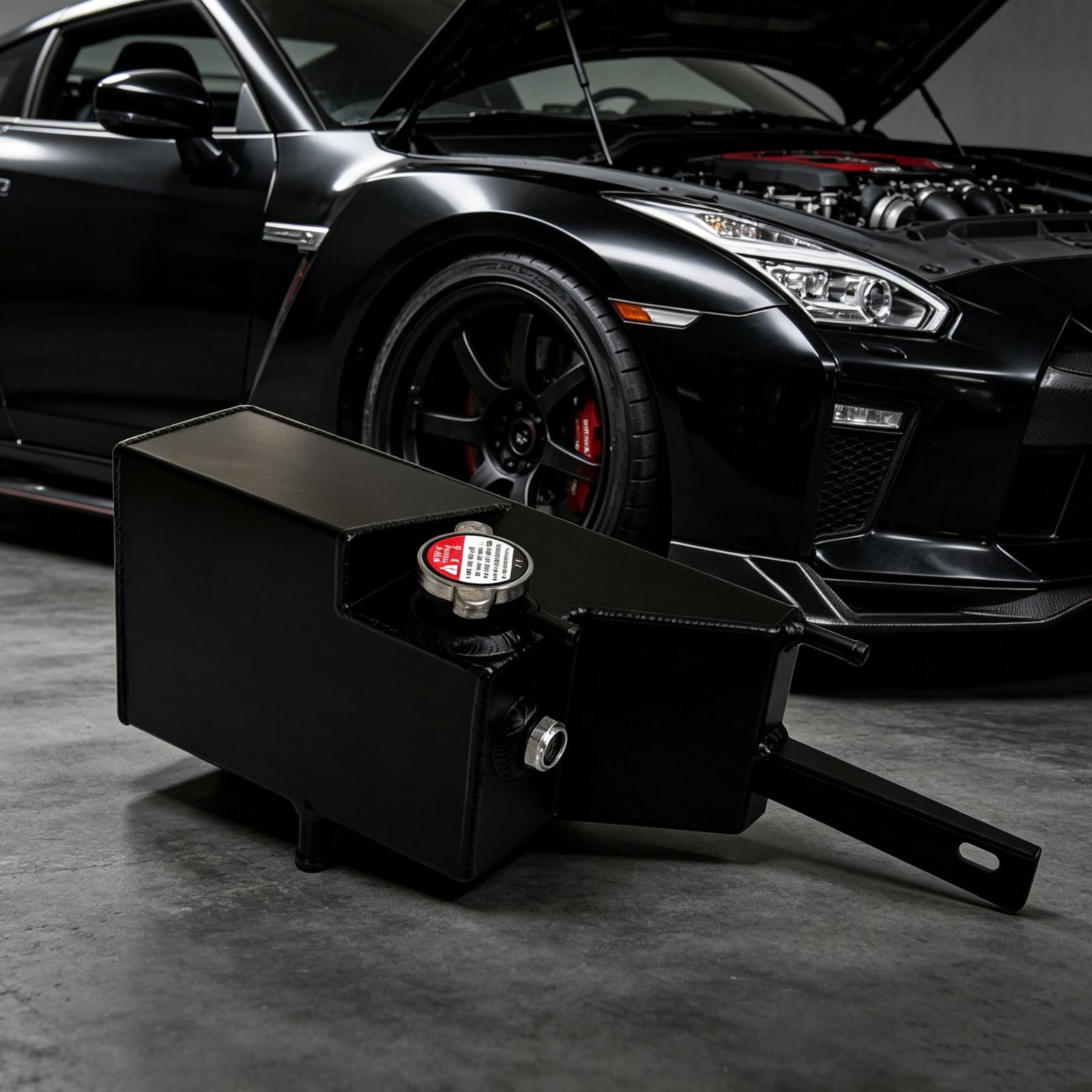 Aluminum Coolant Overflow Reservoir Tank For Nissan Skyline GTR R35 2009-2014