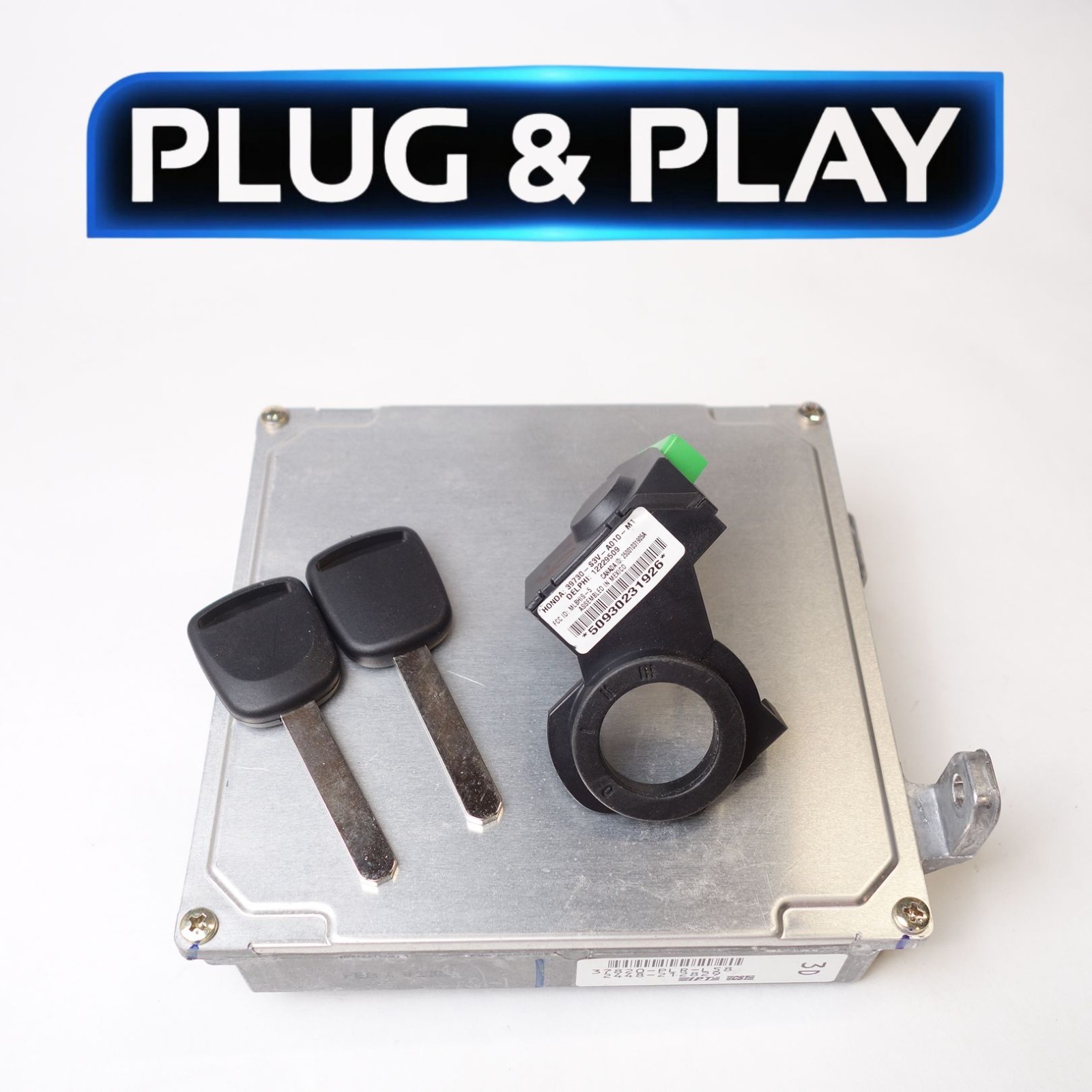 Plug & Play ECU + New Keys Set 37820-PLR-L58 for 2001-2003 Honda Civic 1.7L Plug & Play ECU + New Keys Set 37820-PLR-L58 for 2001-2003 Honda Civic 1.7L