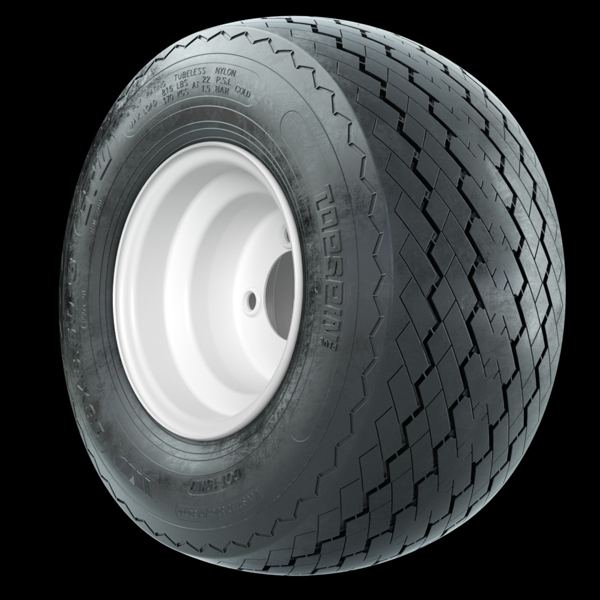GTW Golf Cart Wheel & Tire Combo 18 Inch Topspin Sawtooth Tire & 8\